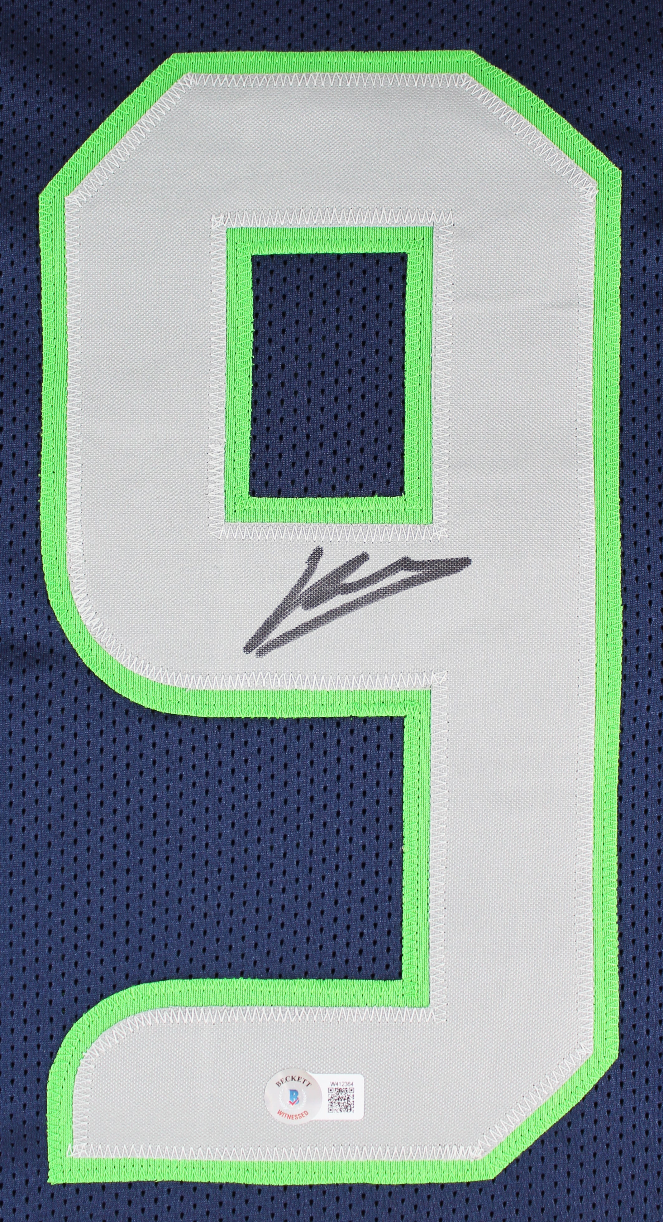 Kenneth Walker III Authentic Signed Navy Blue Pro Style Jersey BAS Witnessed