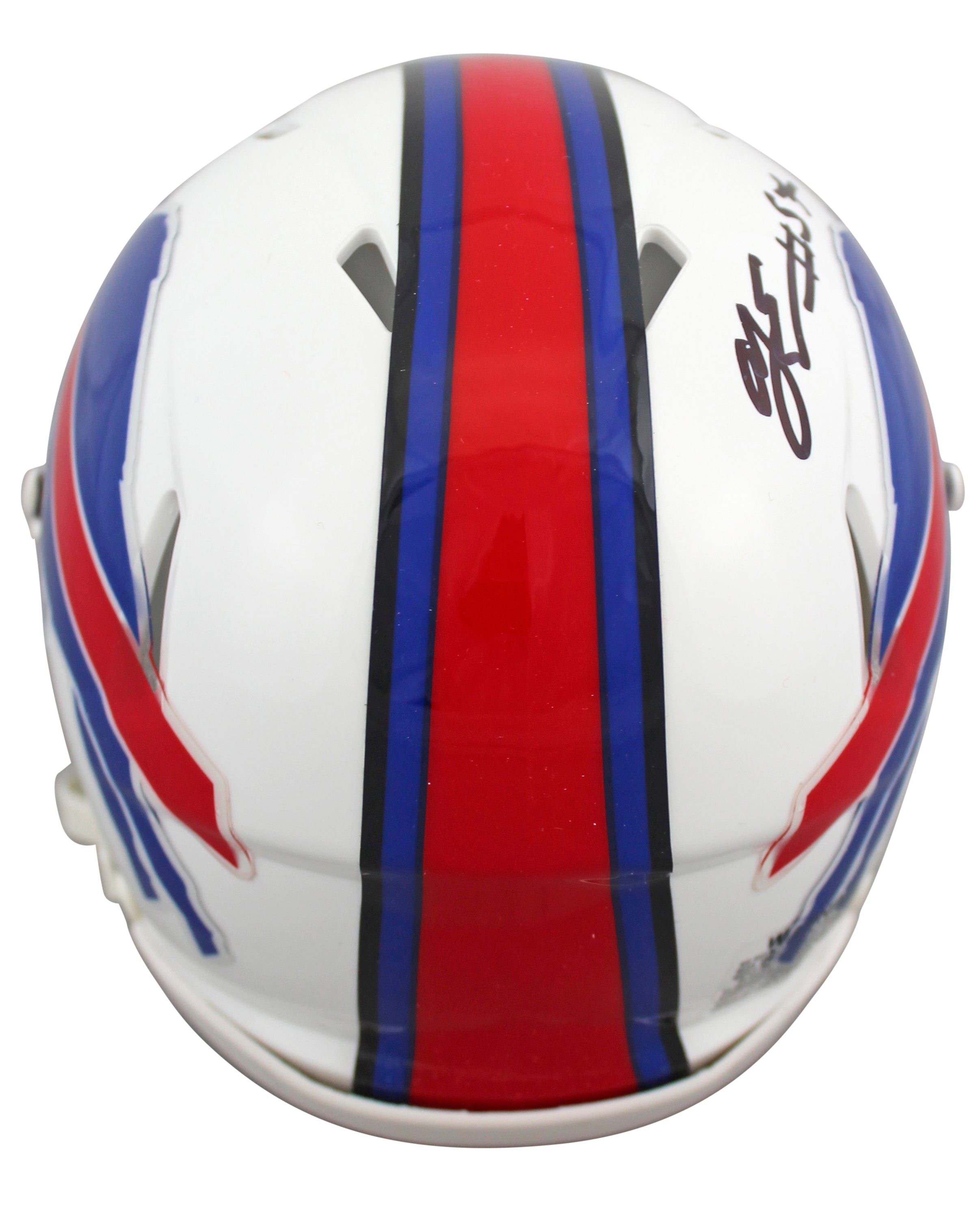 Bills A.J. Epenesa Authentic Signed White Speed Mini Helmet BAS Witnessed