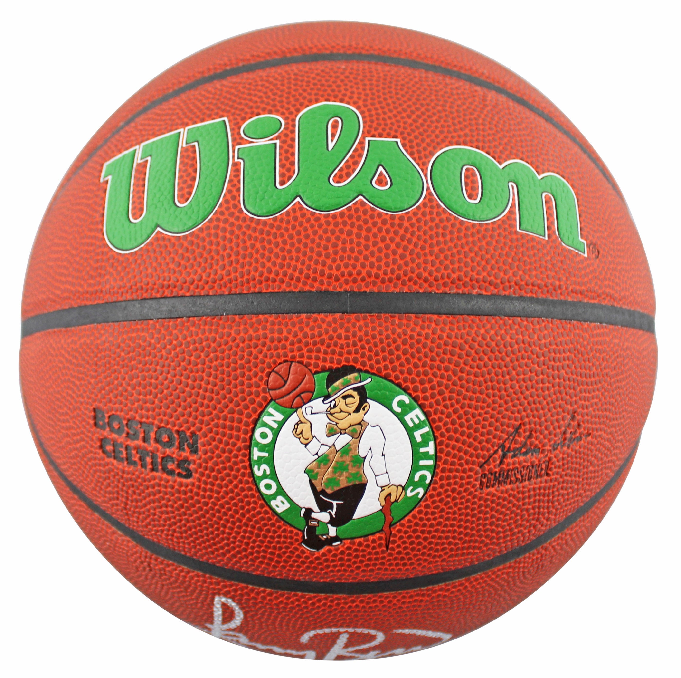 Celtics Larry Bird Authentic Signed Wilson Celtics Logo Basketball BAS Witnessed