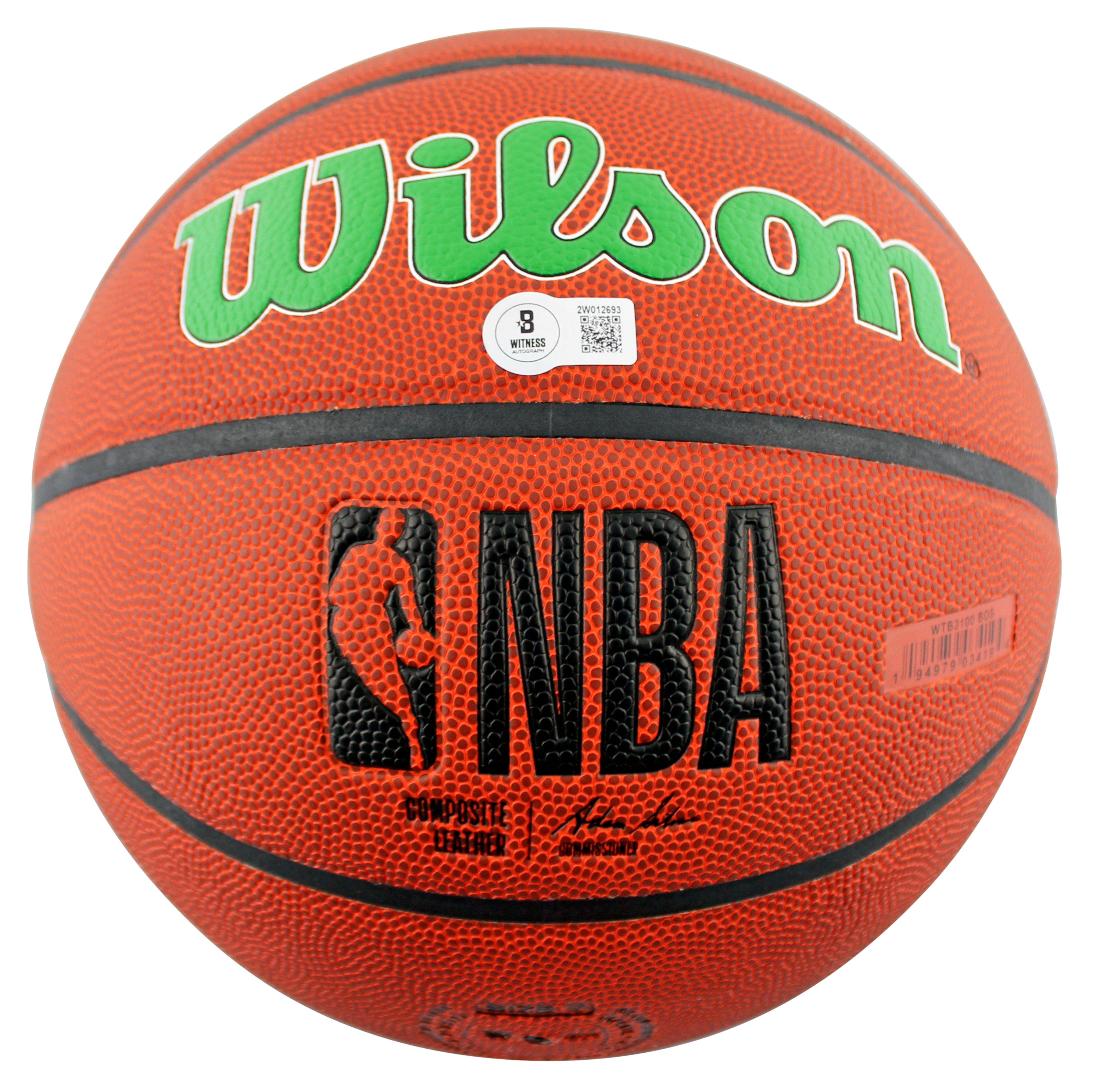 Celtics Larry Bird Authentic Signed Wilson Celtics Logo Basketball BAS Witnessed