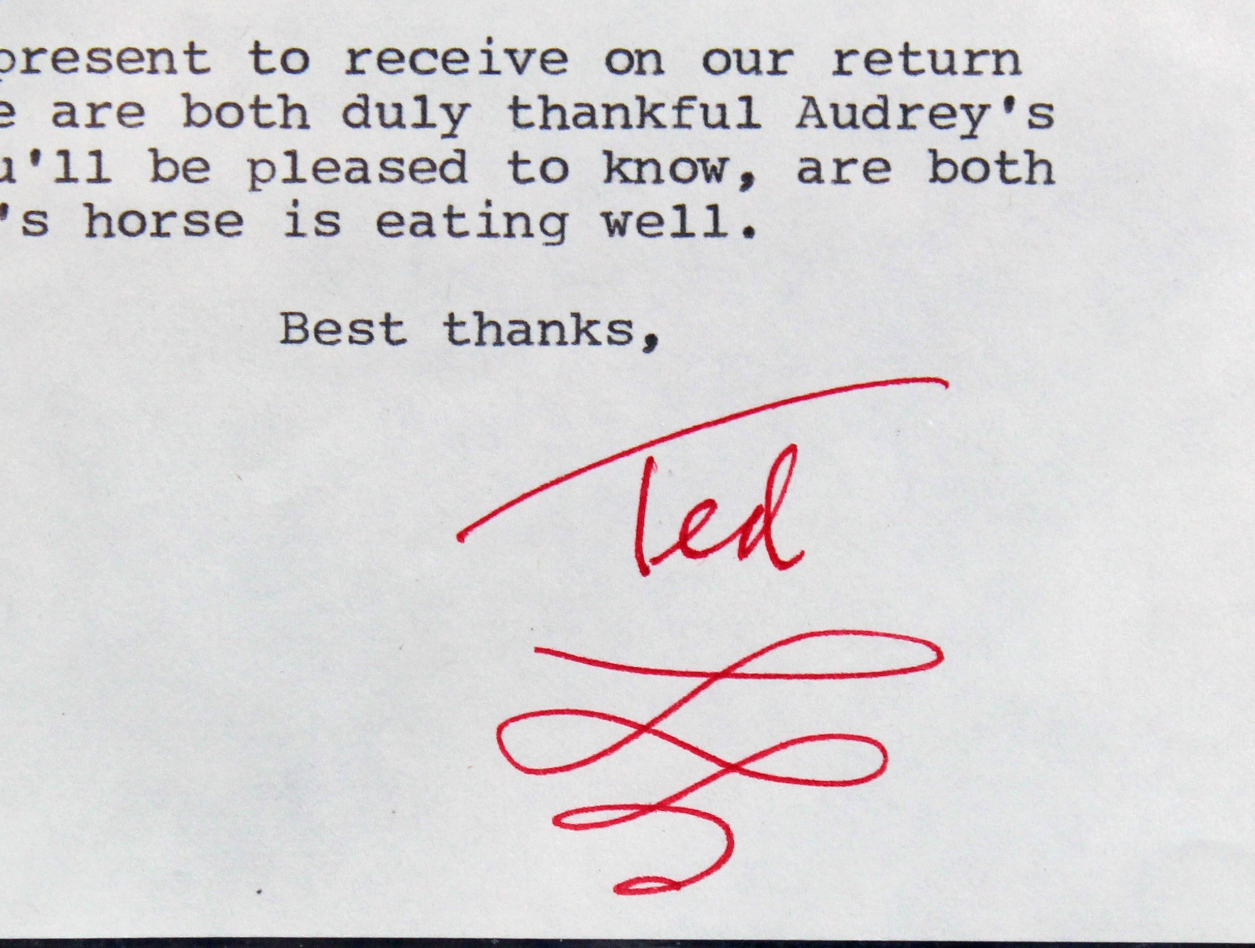 Dr. Seuss Authentic Signed 8.5x11 Letter Dated July 7, 1980 BAS Slabbed