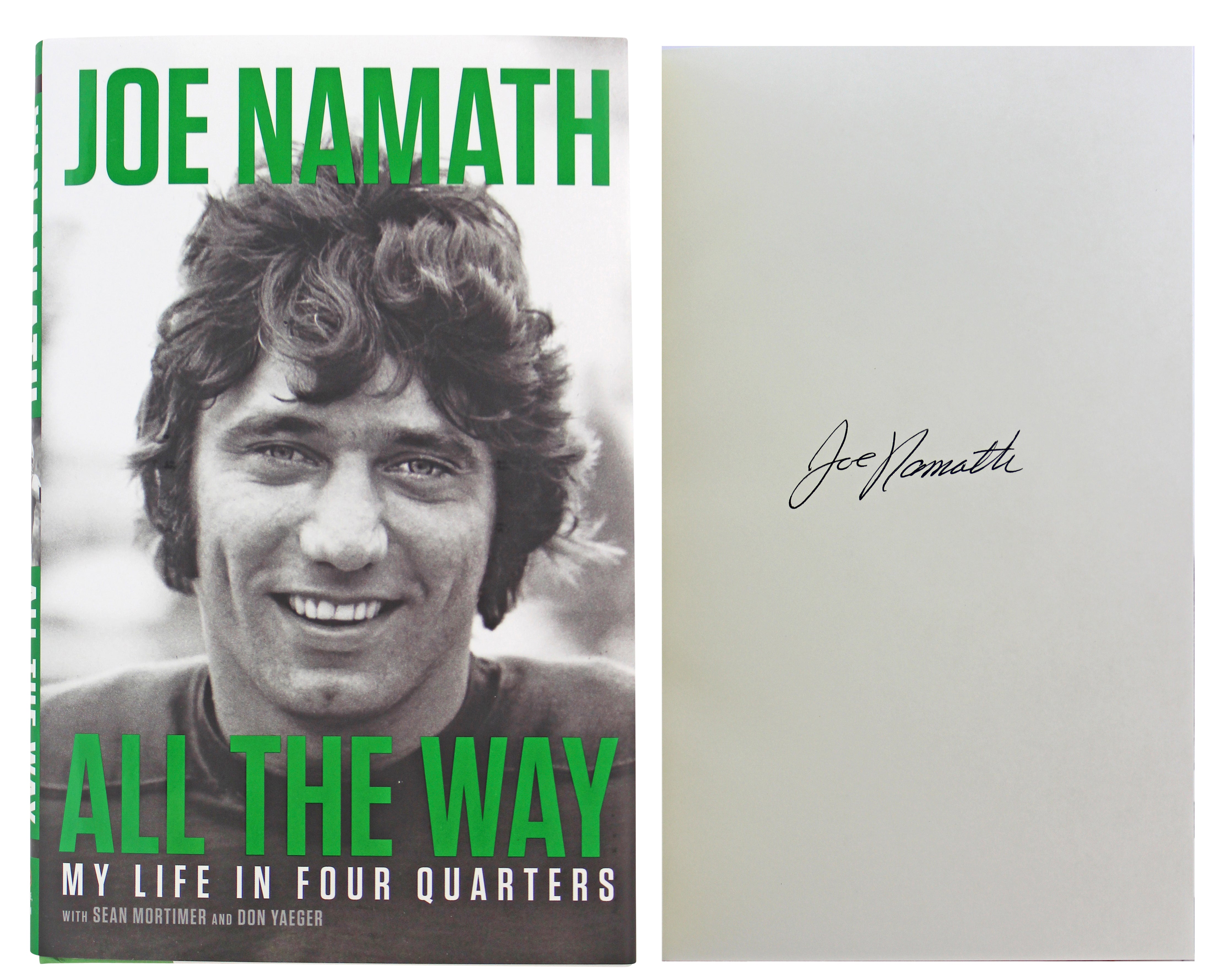Jets Joe Namath Authentic Signed All The Way First Edition Hard Cover Book BAS