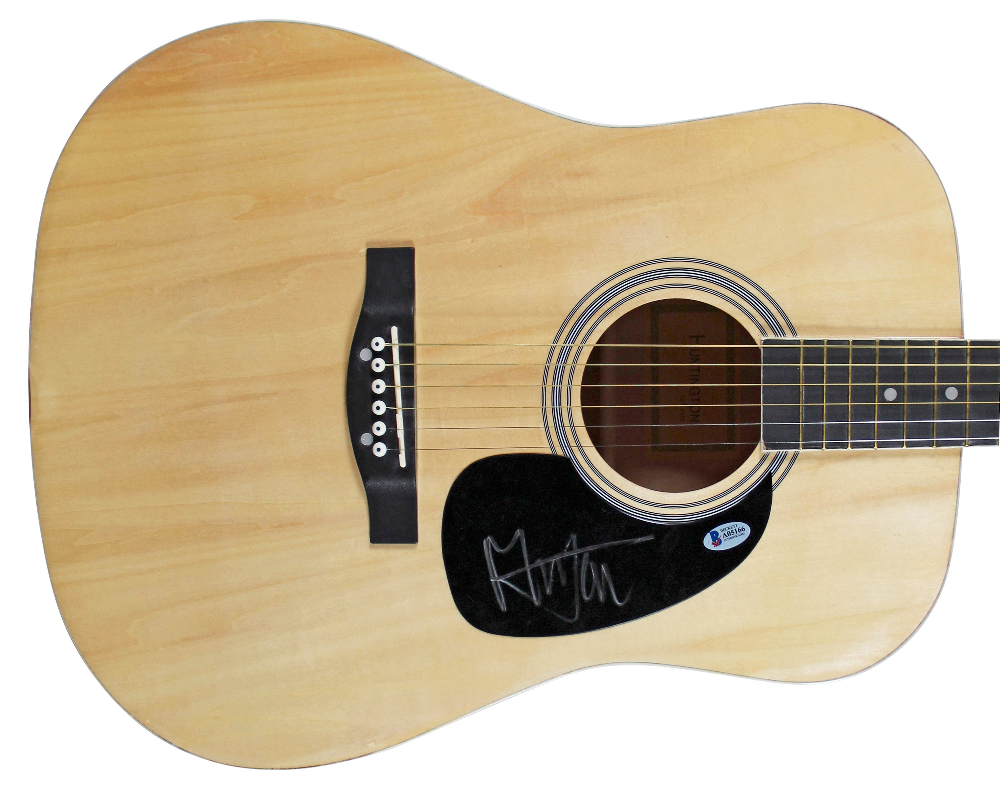 Mick Jagger Rolling Stones Authentic Signed Natural Acoustic Guitar BAS #A05166