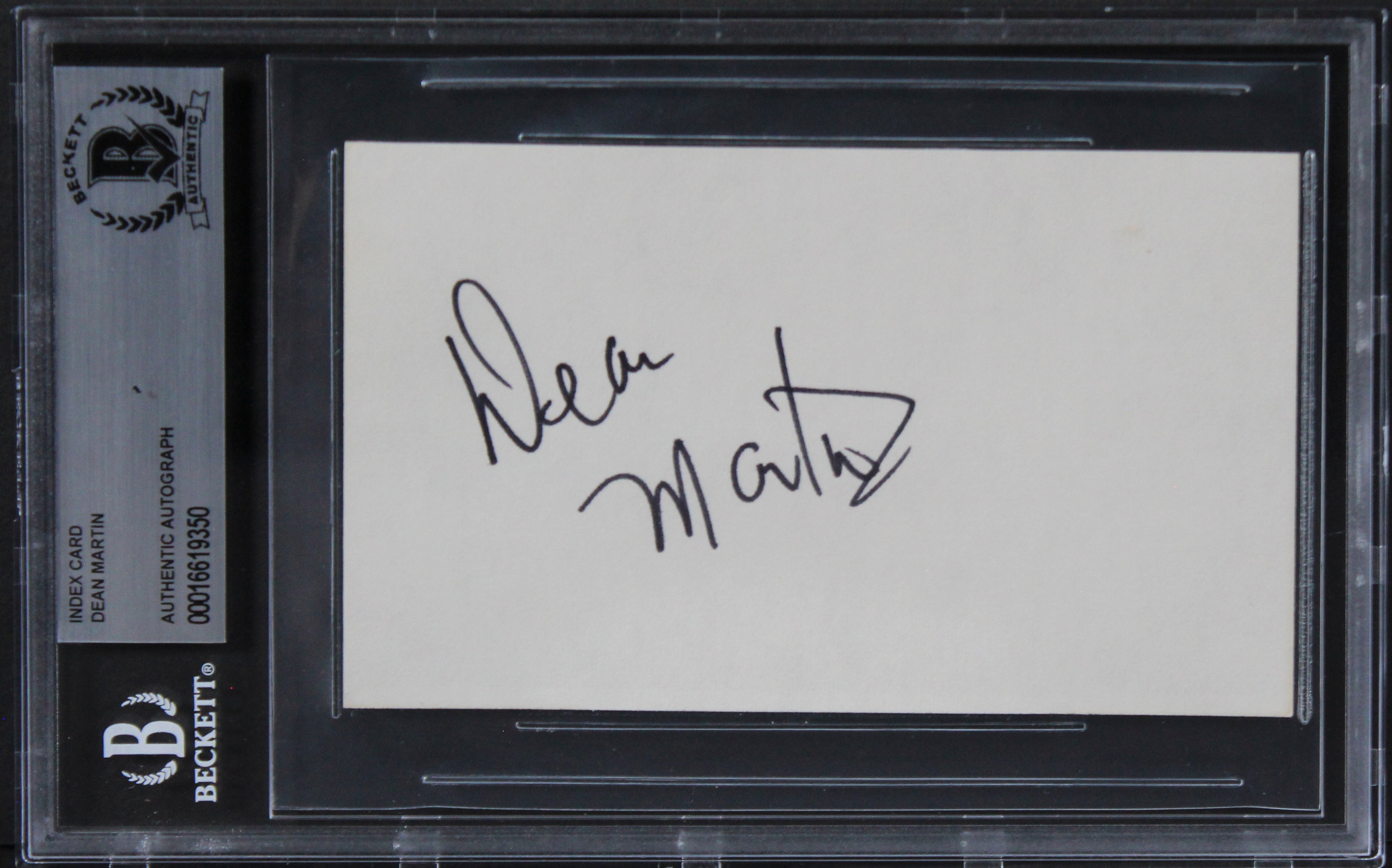 Dean Martin The Dean Martin Show Authentic Signed 3x5 Index Card BAS Slabbed 2