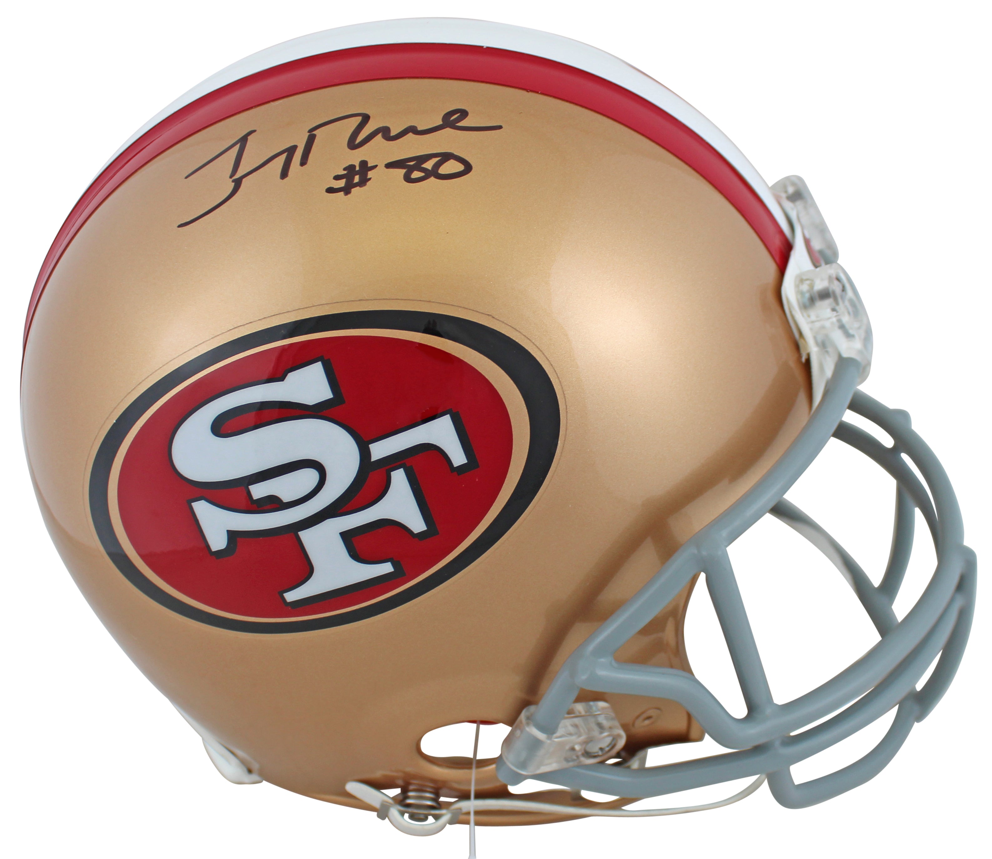 49ers Jerry Rice Authentic Signed Full Size Proline Helmet BAS Witnessed