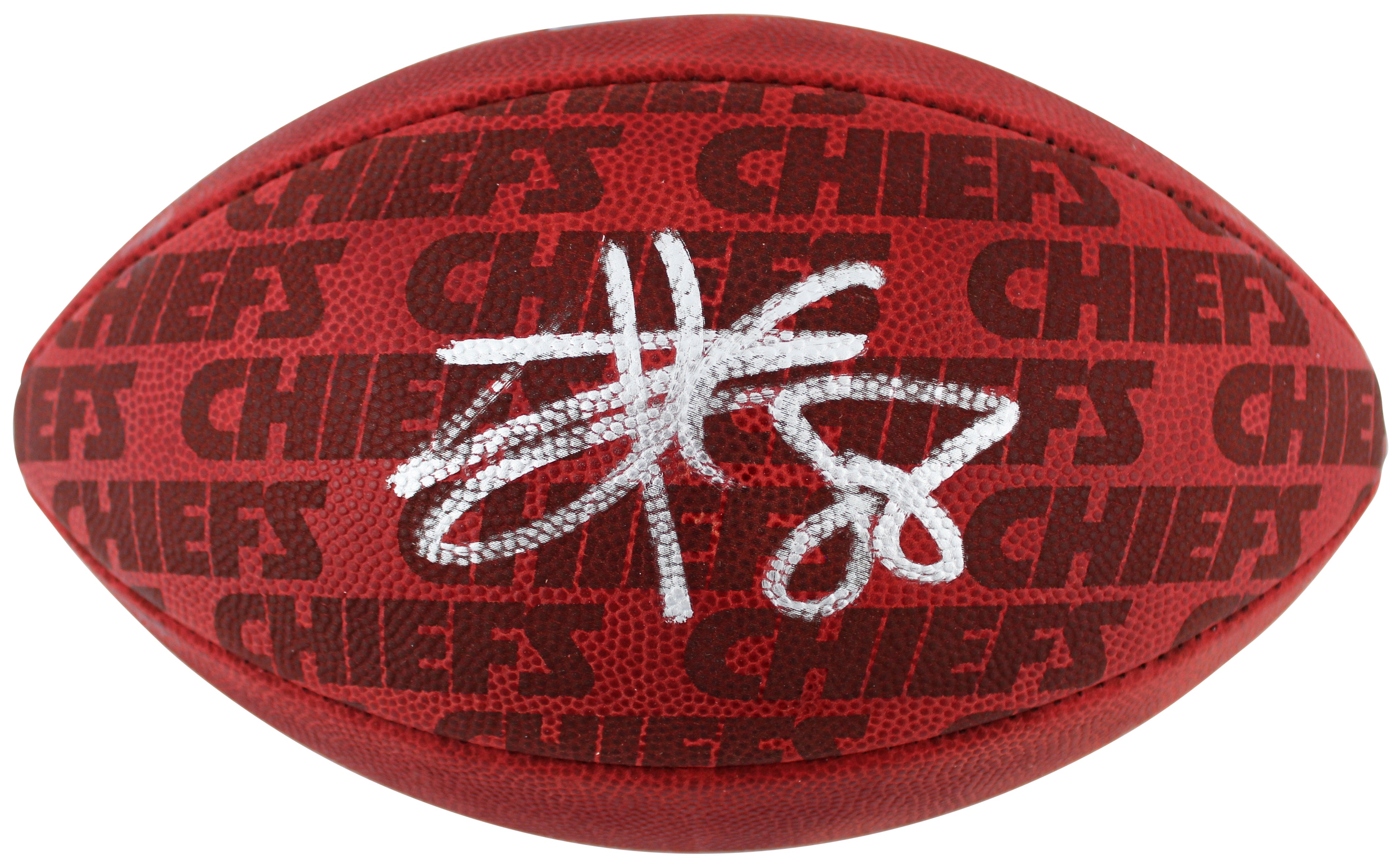 Chiefs Travis Kelce Signed Wilson "The Duke" Team Showcase Nfl Football BAS Wit