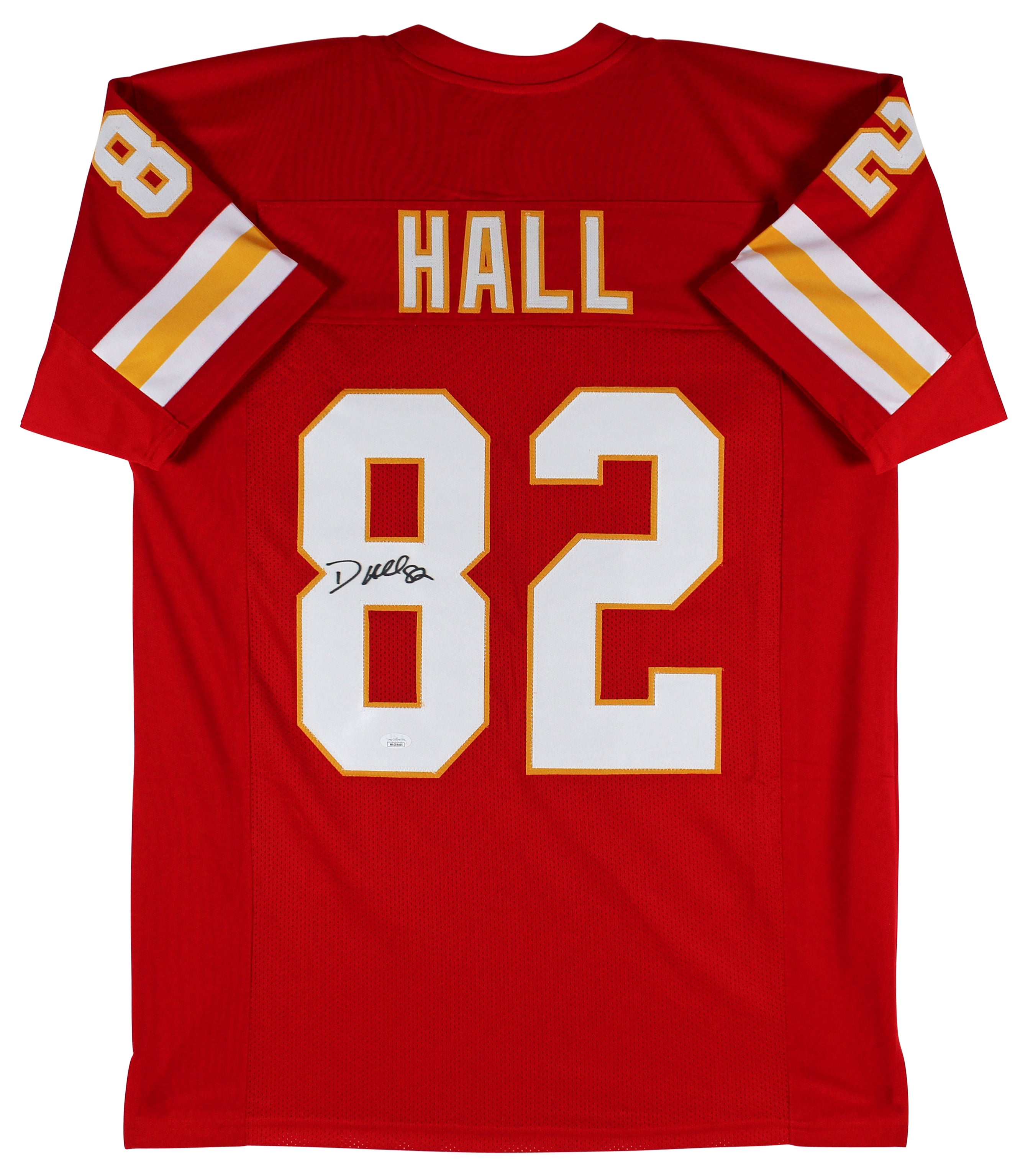 Dante Hall Authentic Signed Red Pro Style Jersey Autographed JSA Witness