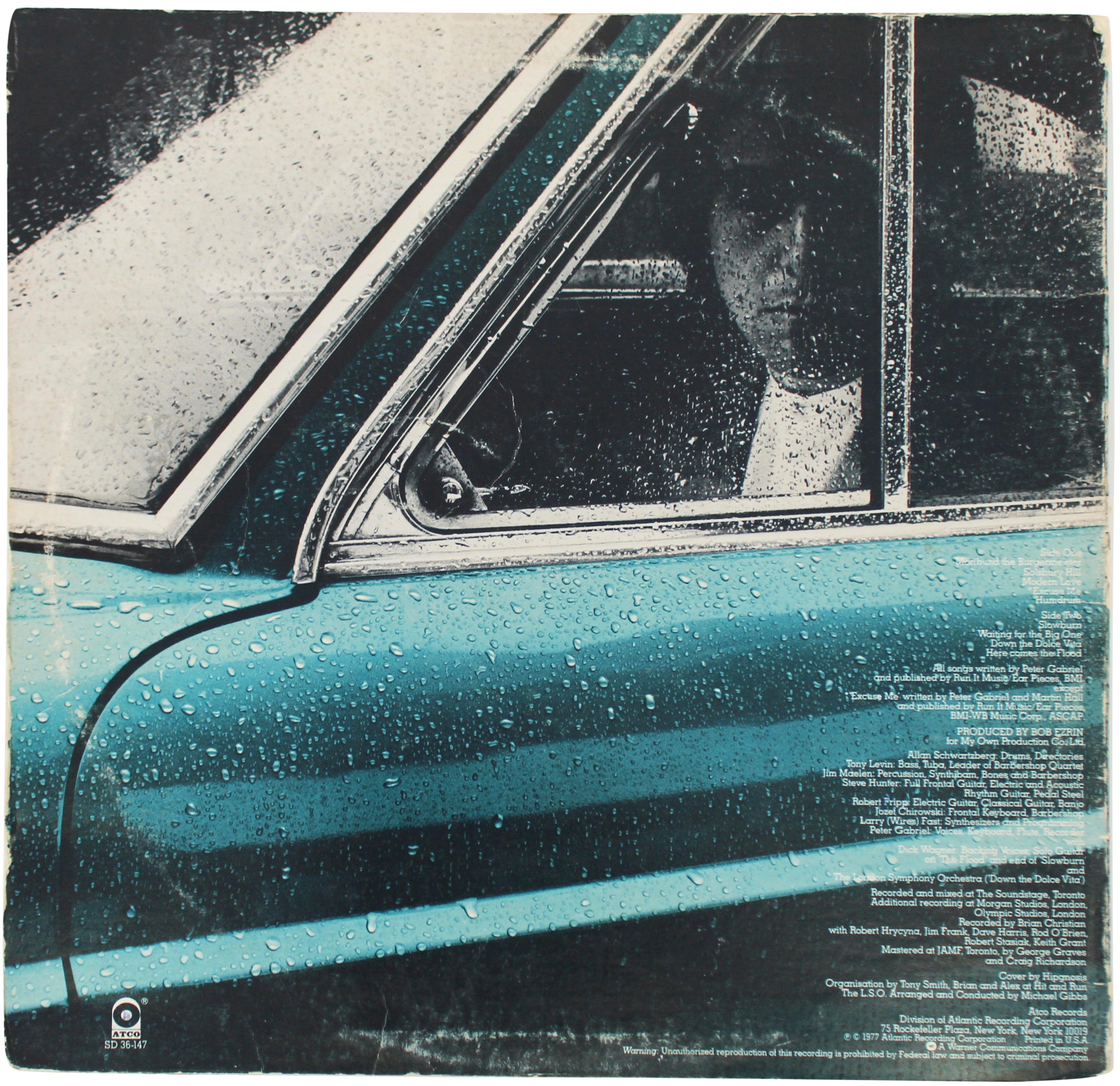 Peter Gabriel Authentic Signed Self Titled Album Cover Autographed JSA #AQ85702