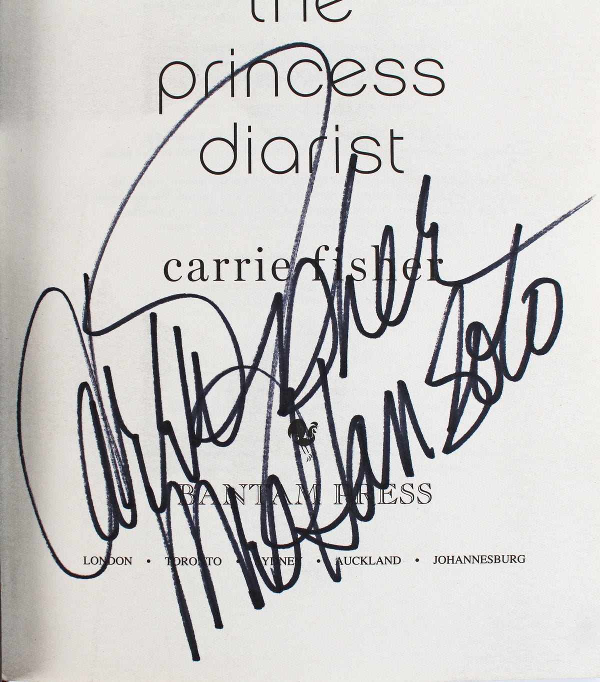 Carrie Fisher "Mrs. Han Solo" Signed 1st Edition Hard Cover Book BAS #AB77862