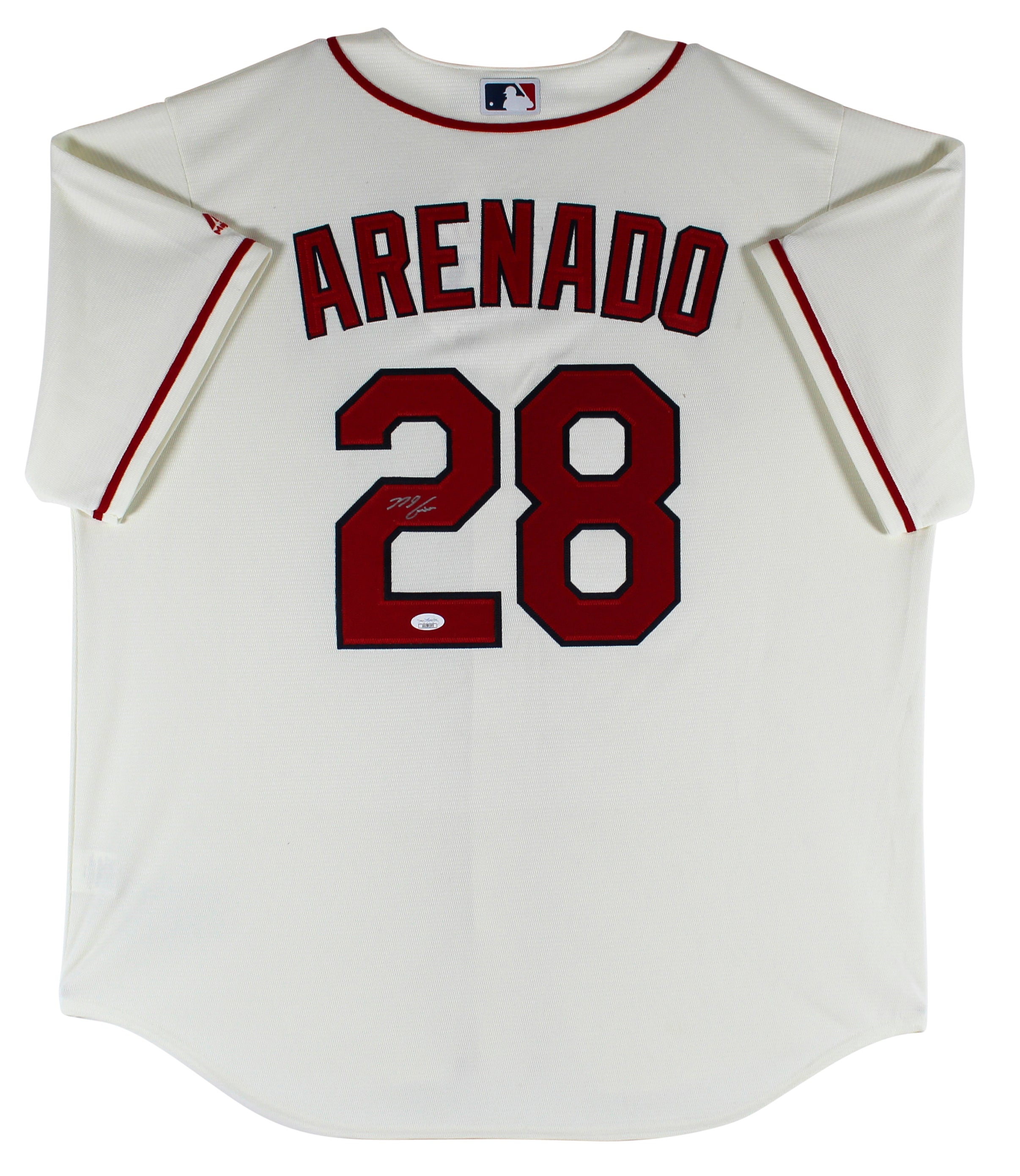 Cardinals Nolan Arenado Authentic Signed Cream Majestic Cool Base Jersey JSA