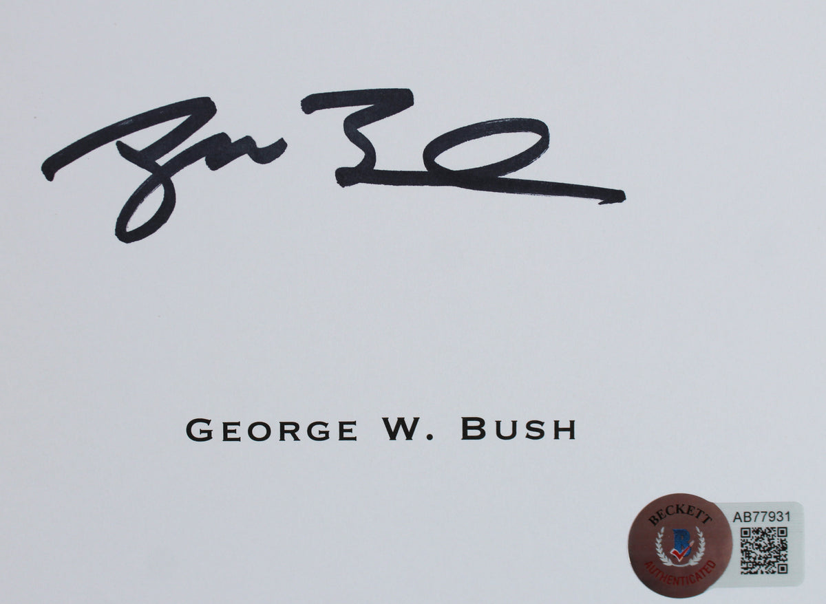 George W. Bush Signed Out Of Many, One 1st Edition Hard Cover Book BAS #AB77931