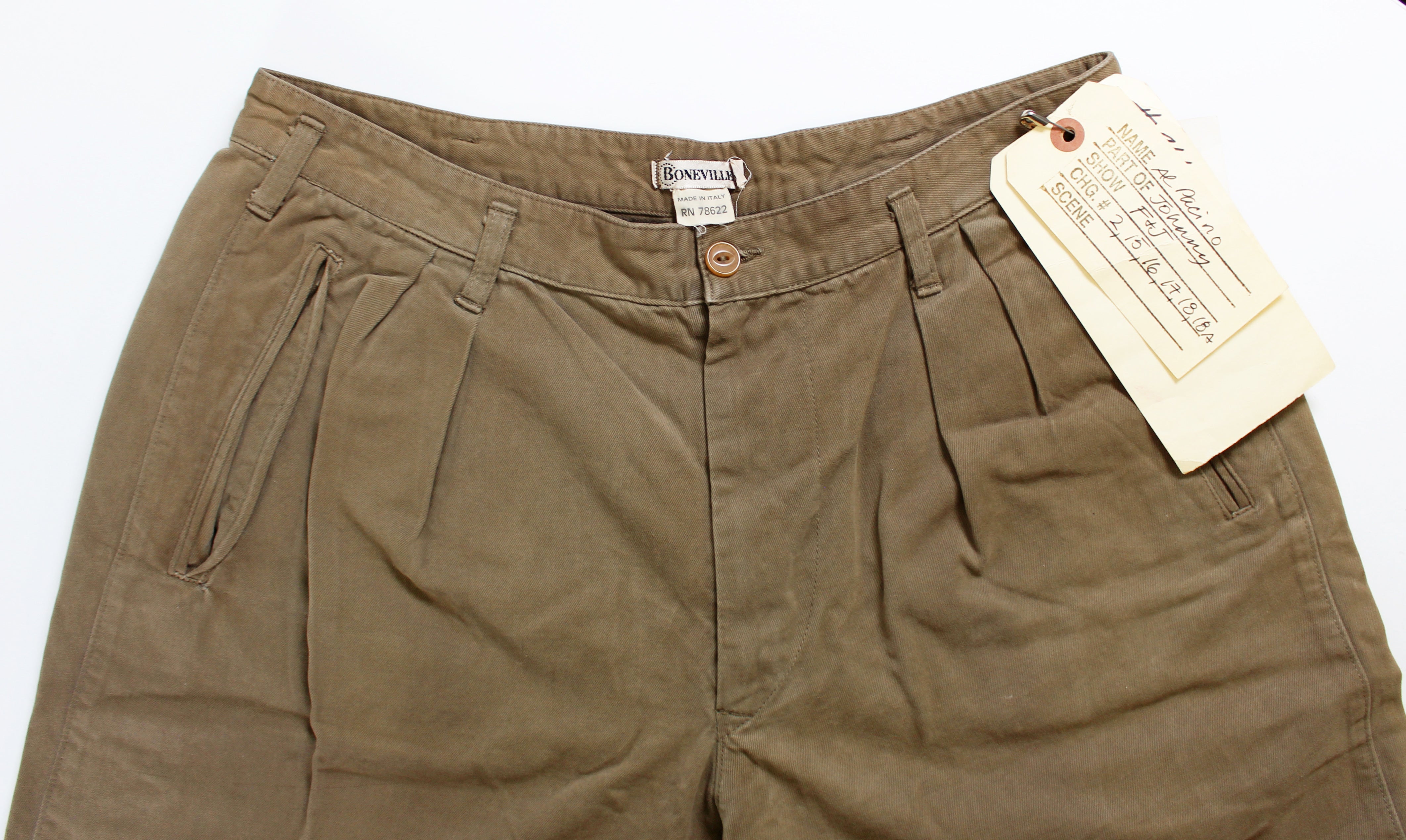 Al Pacino Frankie & Johnny Signed Screen Worn Tan Boneville Pants BAS #AB61460