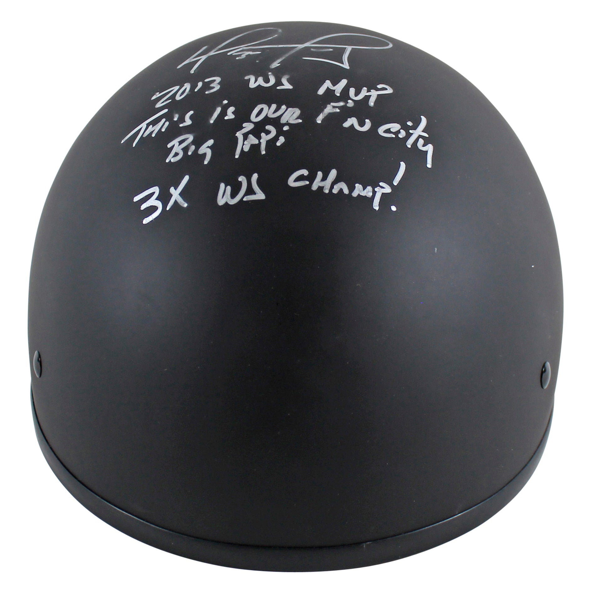 Red Sox David Ortiz "4x Insc" Authentic Signed Nano Motorcycle Helmet MLB & FAN