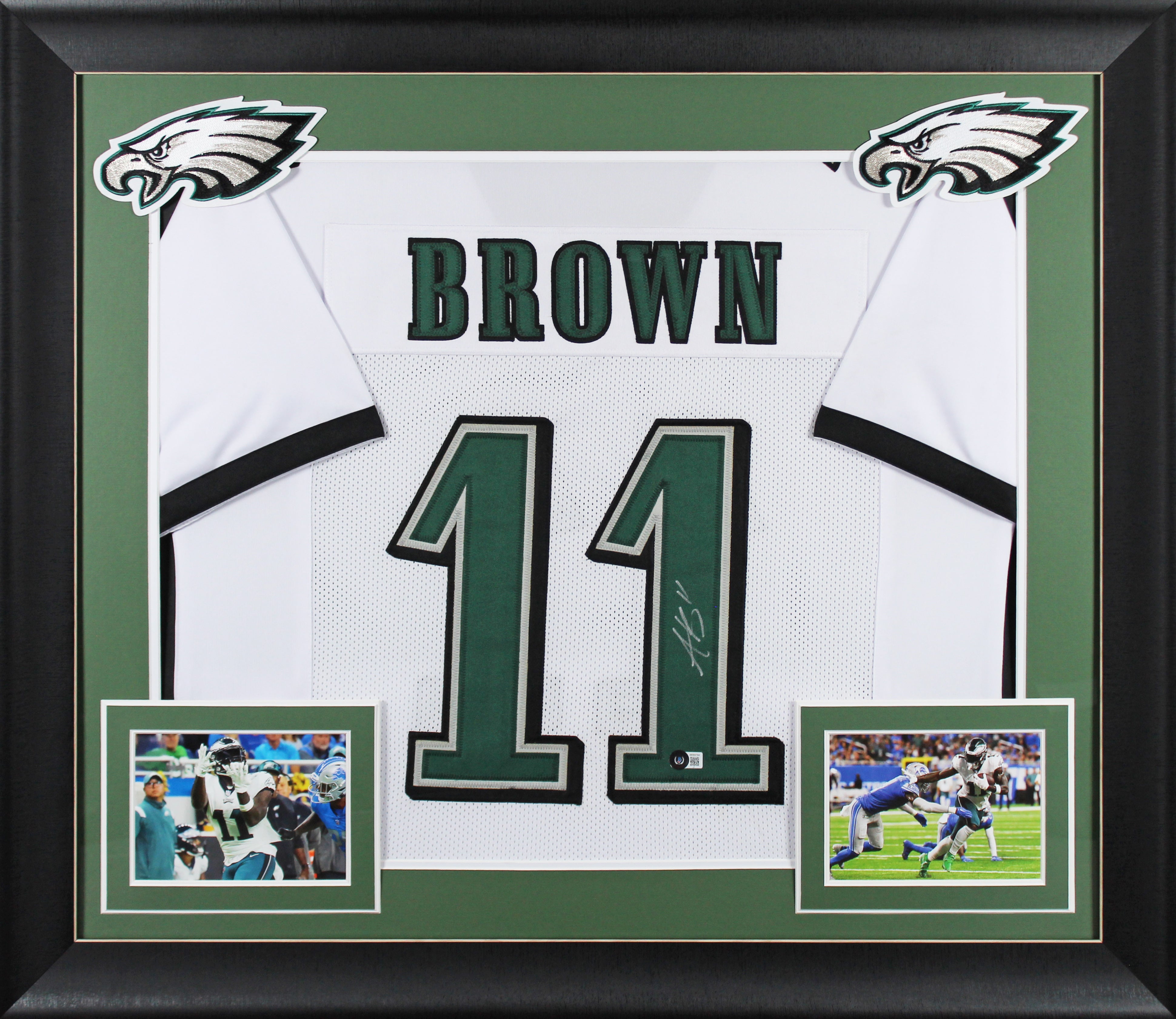 A.J. Brown Signed White Pro Style Framed Jersey Autographed BAS Wit #W069784