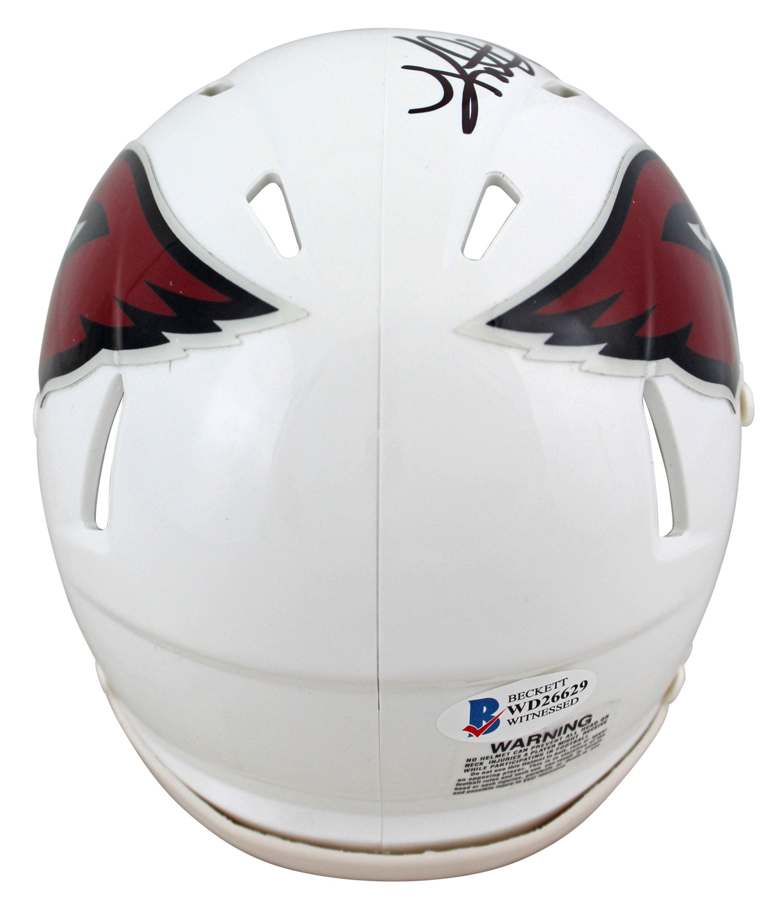Cardinals Kurt Warner Authentic Signed Speed Mini Helmet BAS Witnessed