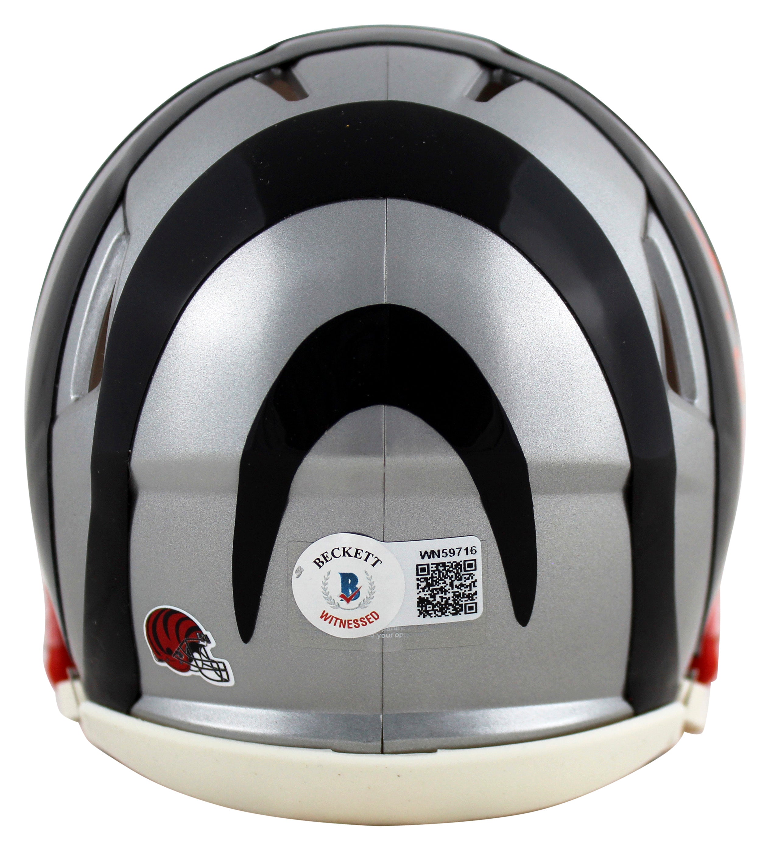 Bengals Boomer Esiason Signed Flash Speed Mini Helmet W/ Case BAS Witnessed