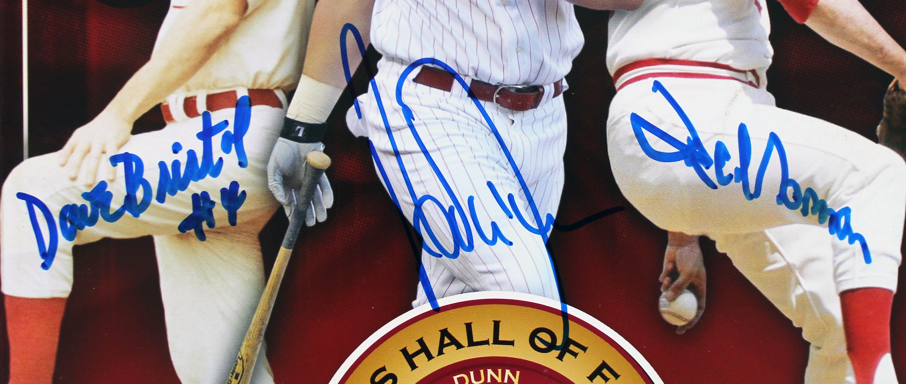 Reds (3) Dunn, Bristol & Norman Signed Reds HOF Induction 2018 Magazine BAS