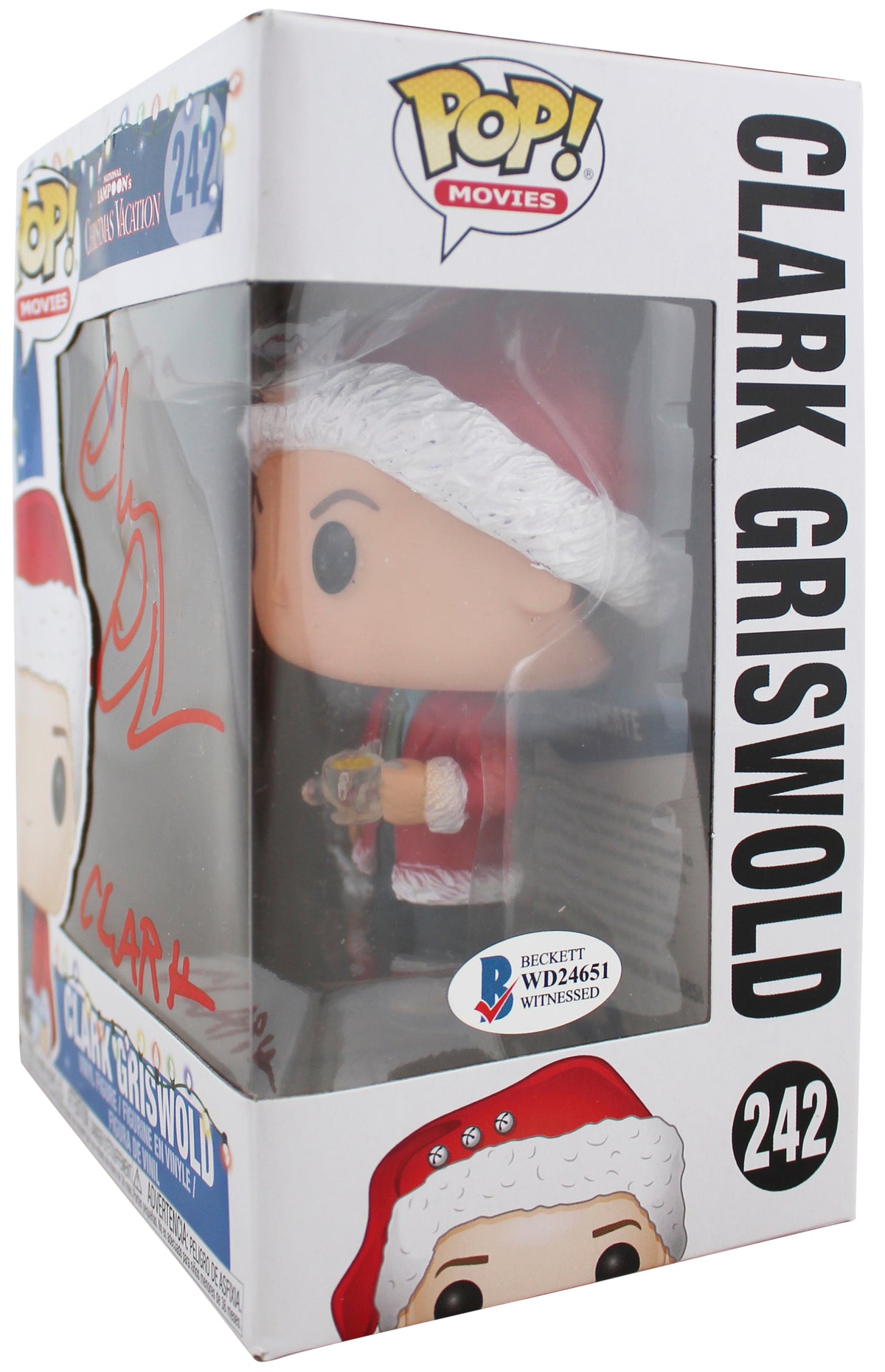 Chevy Chase Christmas Vacation Clark Signed 
Funko Pop Vinyl Figure BAS #WD24651