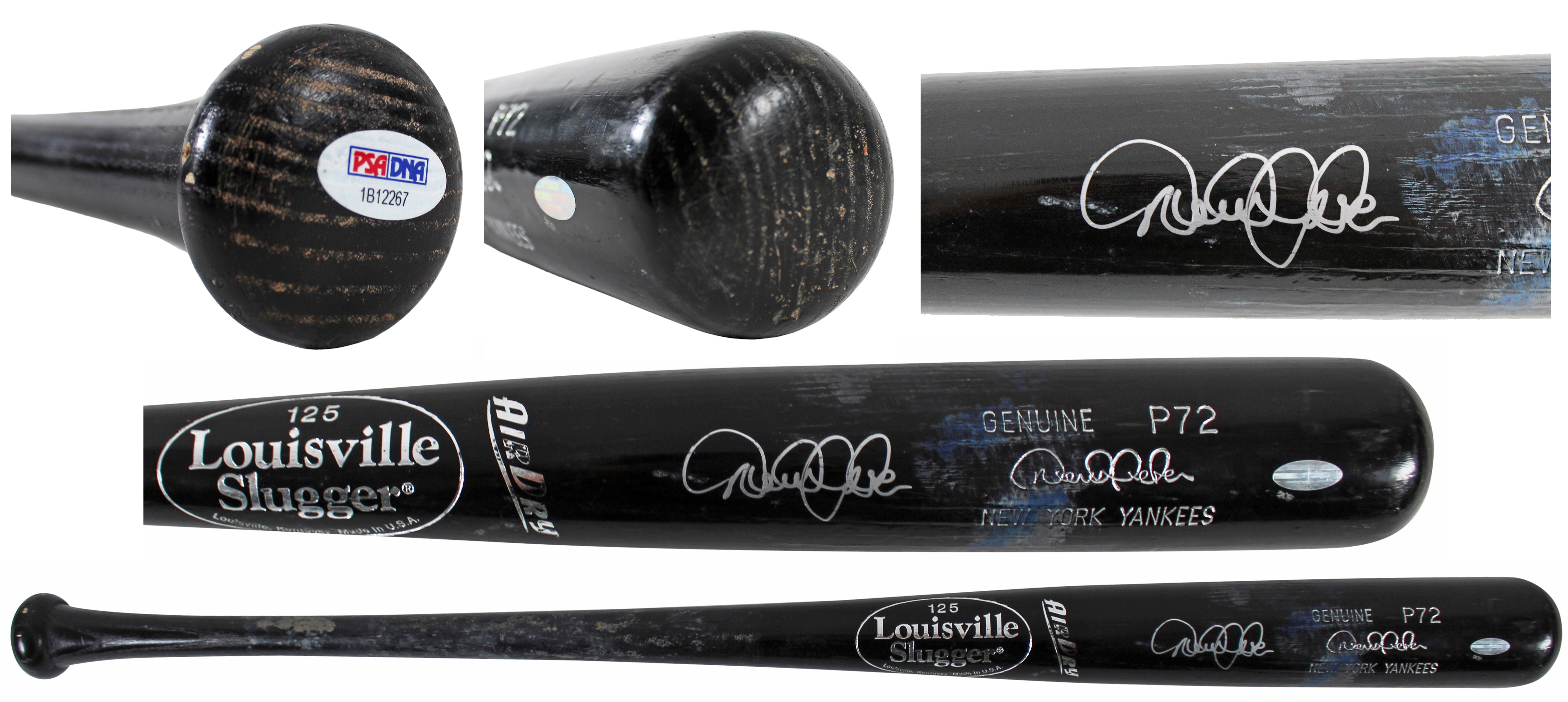 Yankees Derek Jeter Signed 2002-03 Game Used LS Bat GU Graded 9.5 PSA & BAS LOA