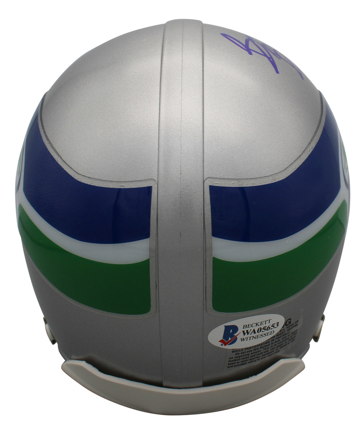 Seahawks Brian Bosworth Authentic Signed Throwback Mini Helmet BAS Witnessed