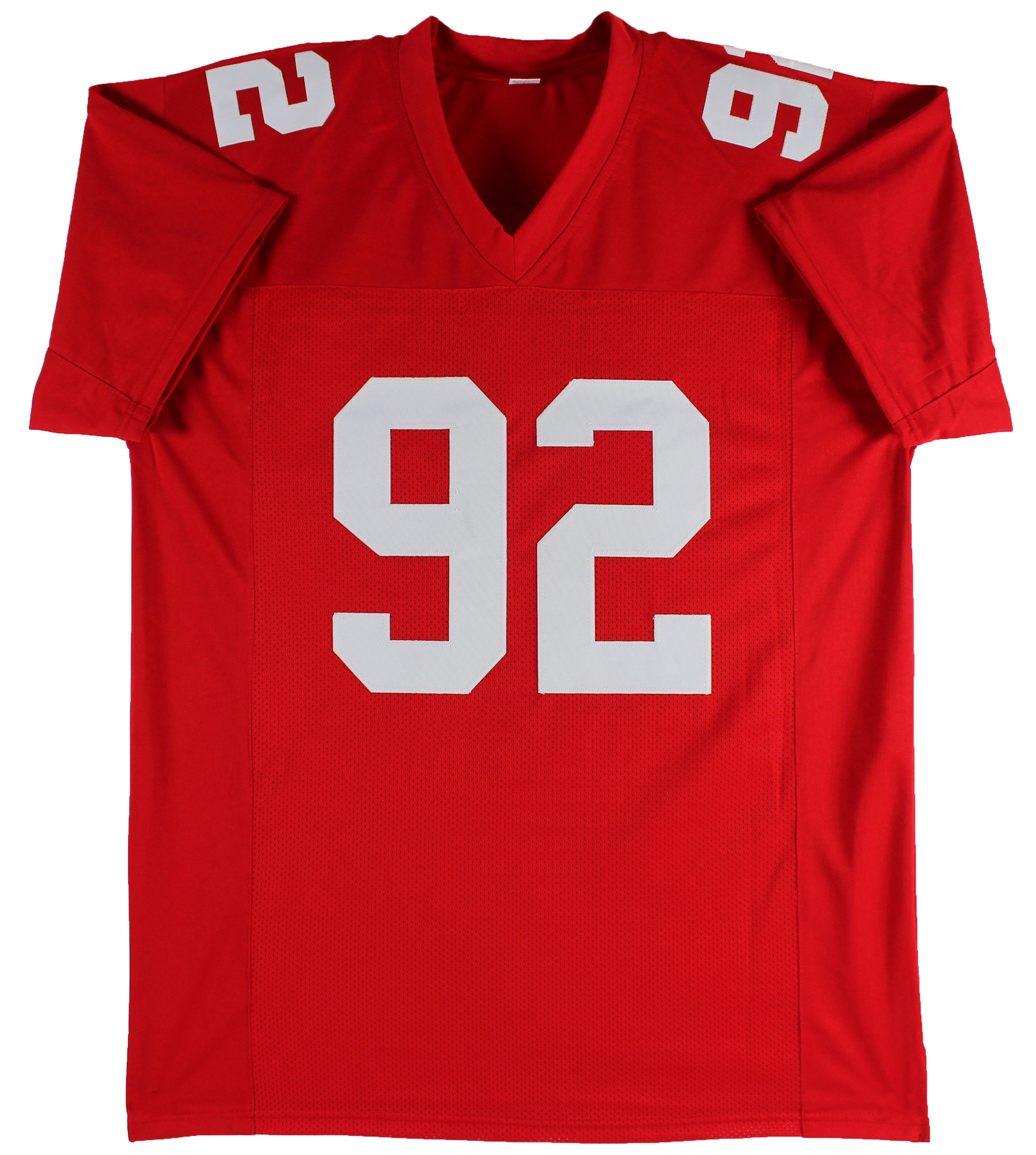 Michael Strahan Authentic Signed Red Pro Style Jersey Autographed BAS Witnessed
