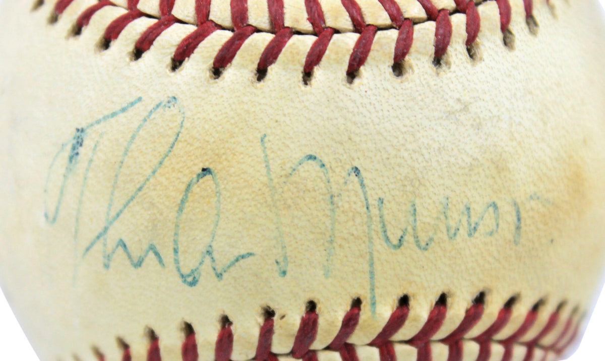 Yankees Thurman Munson Authentic Signed Lee MacPhail Oal Baseball JSA #Z64858