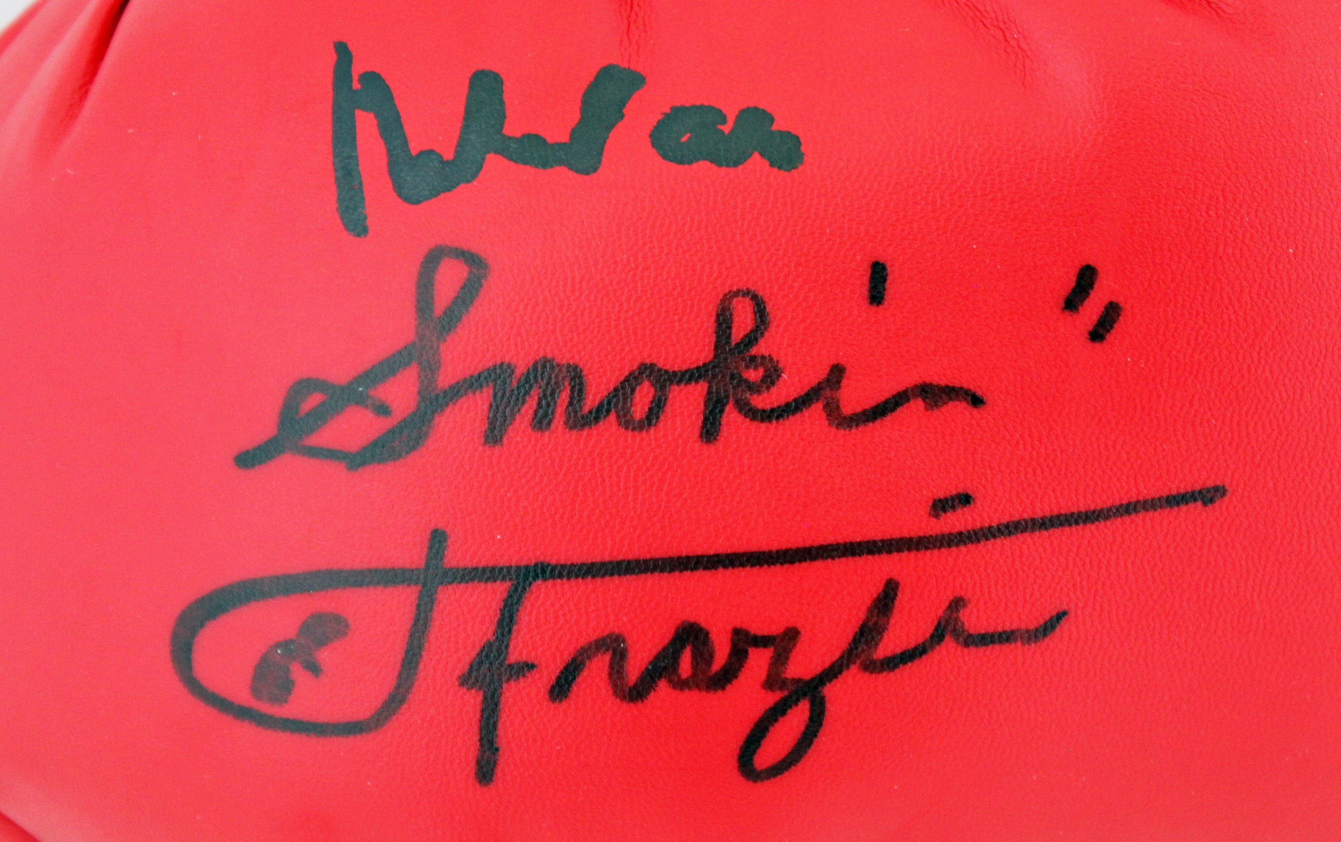 Muhammad Ali & Joe Frazier Signed Red Everlast Boxing Glove PSA/DNA #V68257