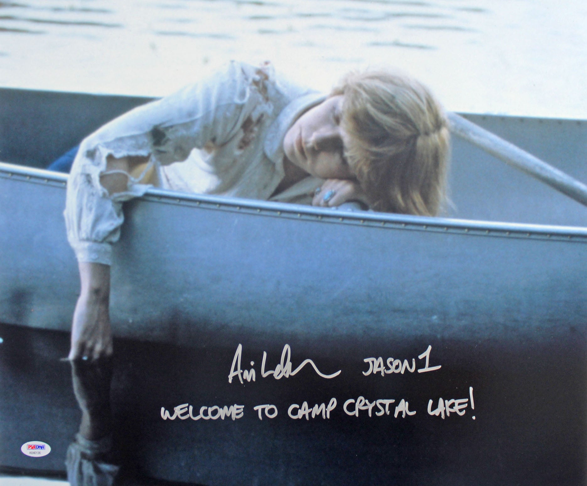 Ari Lehman Friday The 13th "Camp Crystal Lake!" Signed 16x20 Photo PSA #AB40136