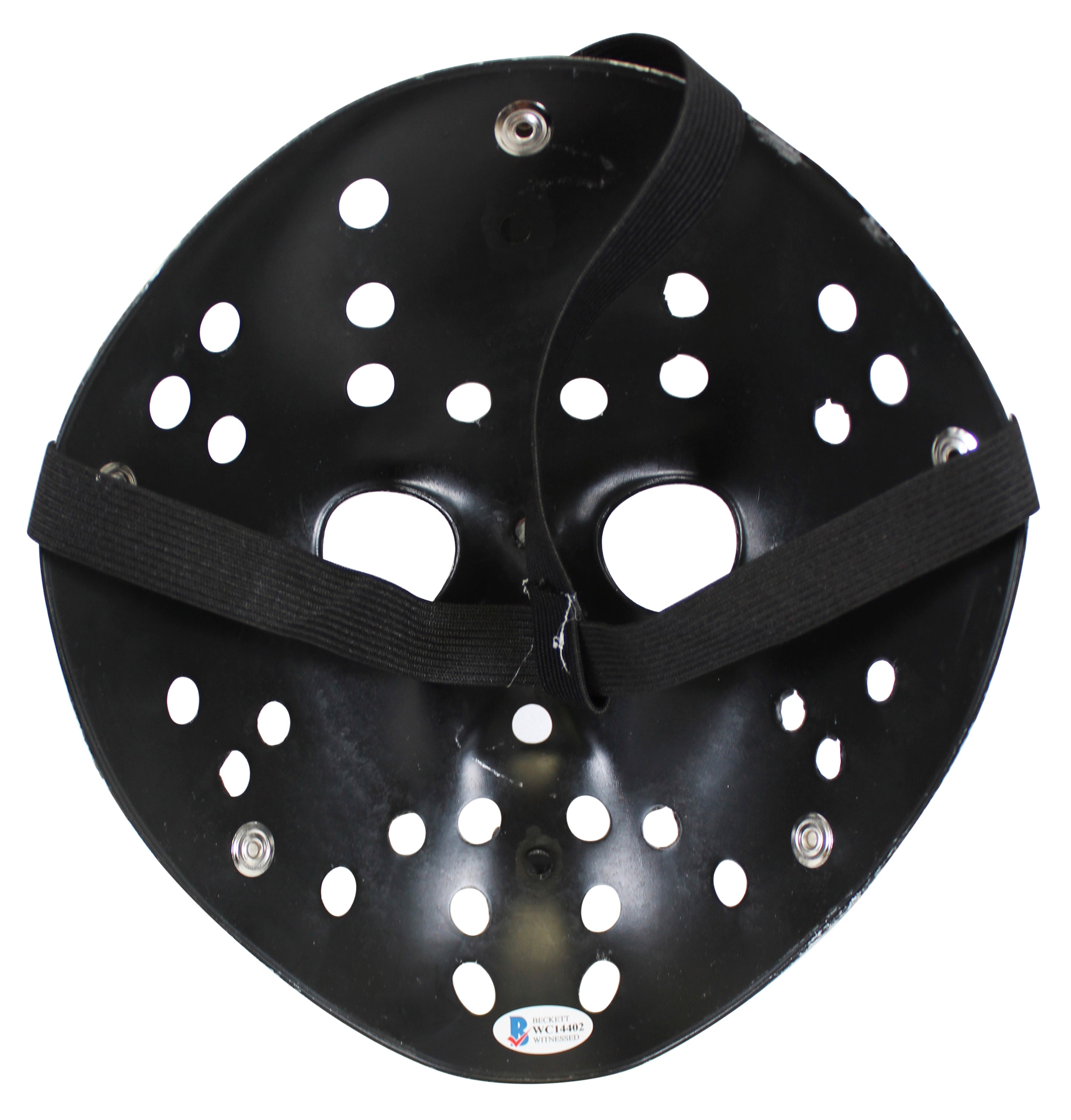 Ari Lehman Friday The 13th "Jason>Freddy" Signed Silver Jason Mask BAS #WC14402