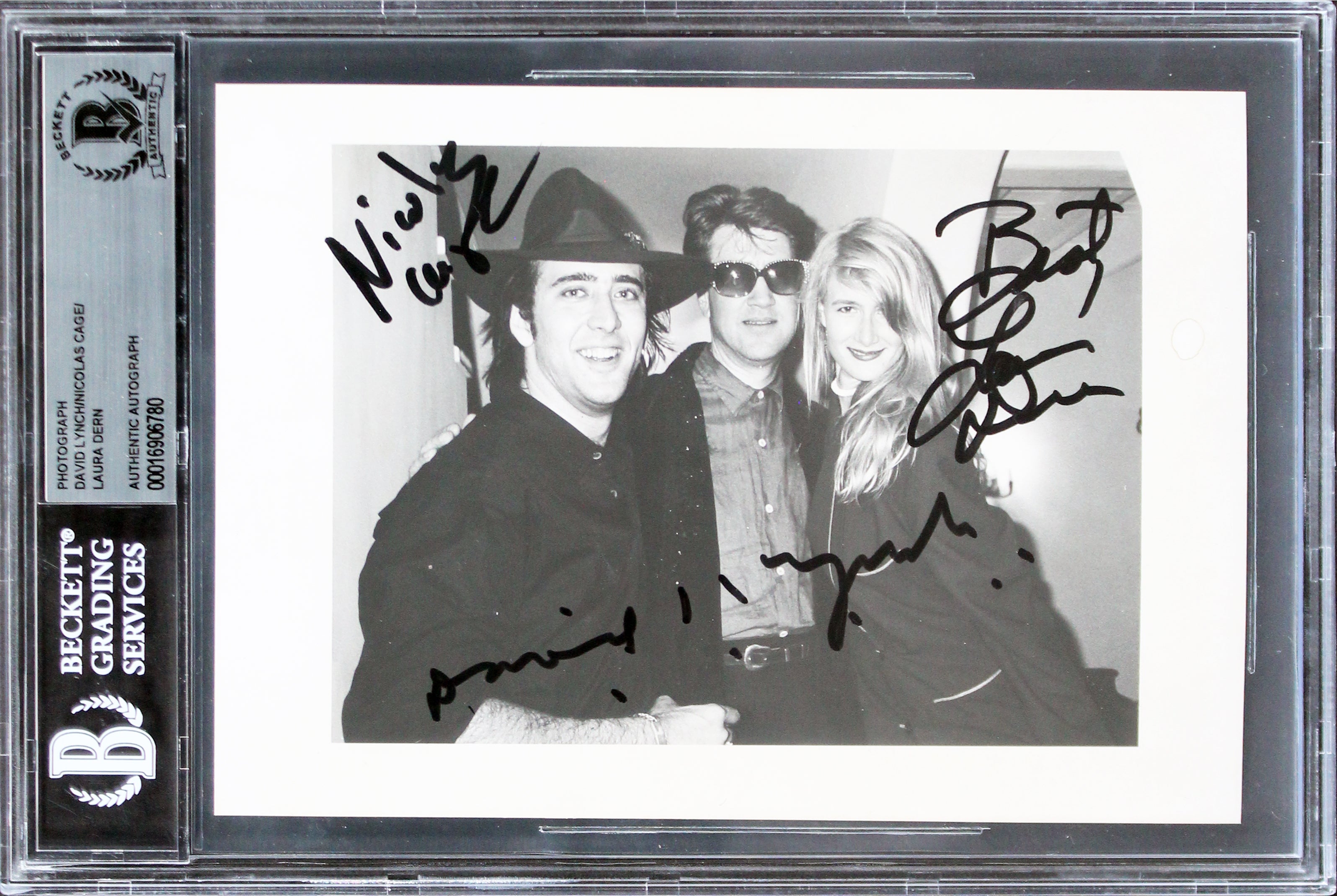 Laura Dern, Nicolas Cage & David Lynch Wild At Heart Signed 5x7 Photo BAS Slab