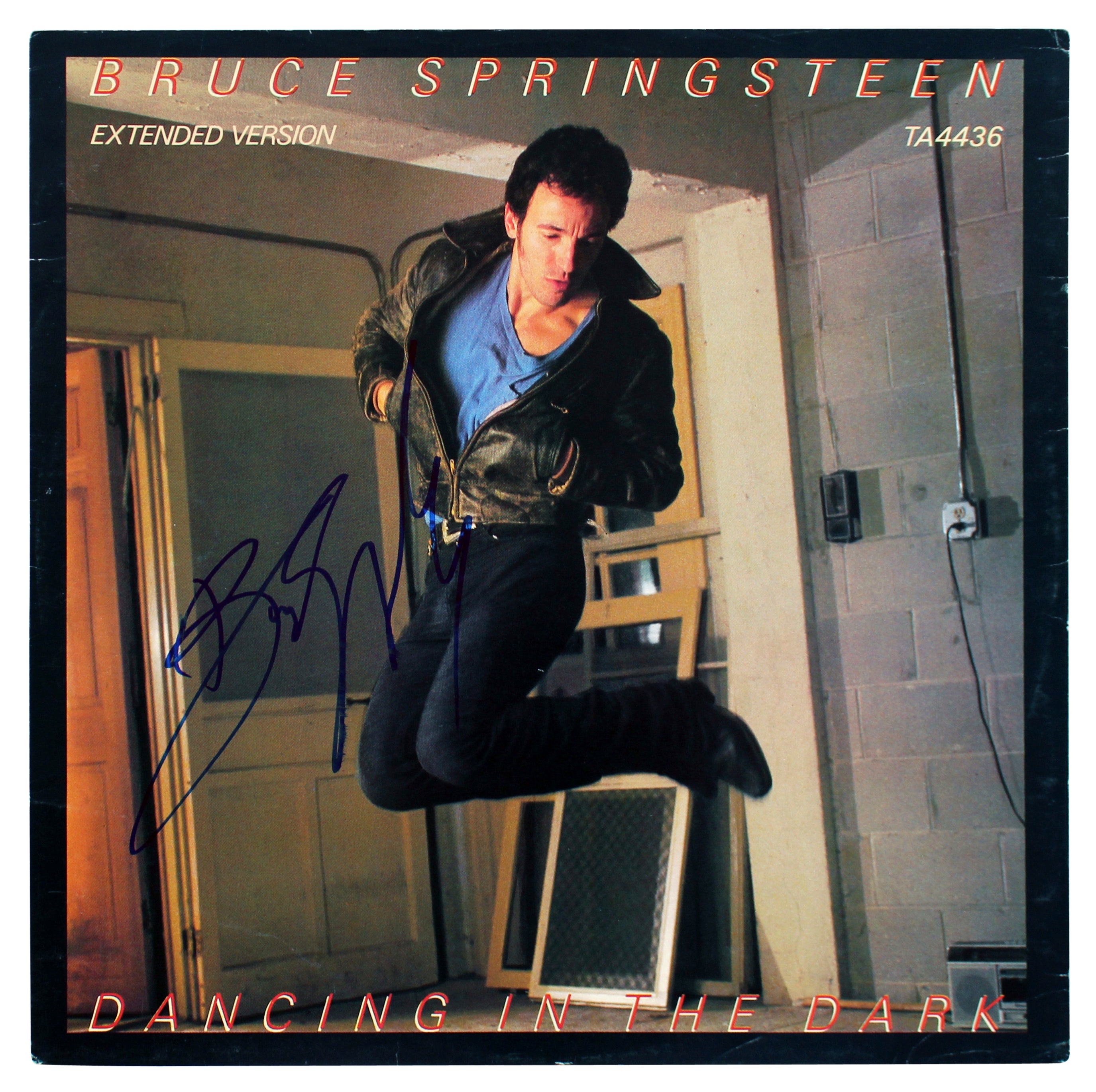 Bruce Springsteen Authentic Signed Dancing In The Dark Album Cover BAS #AB77806