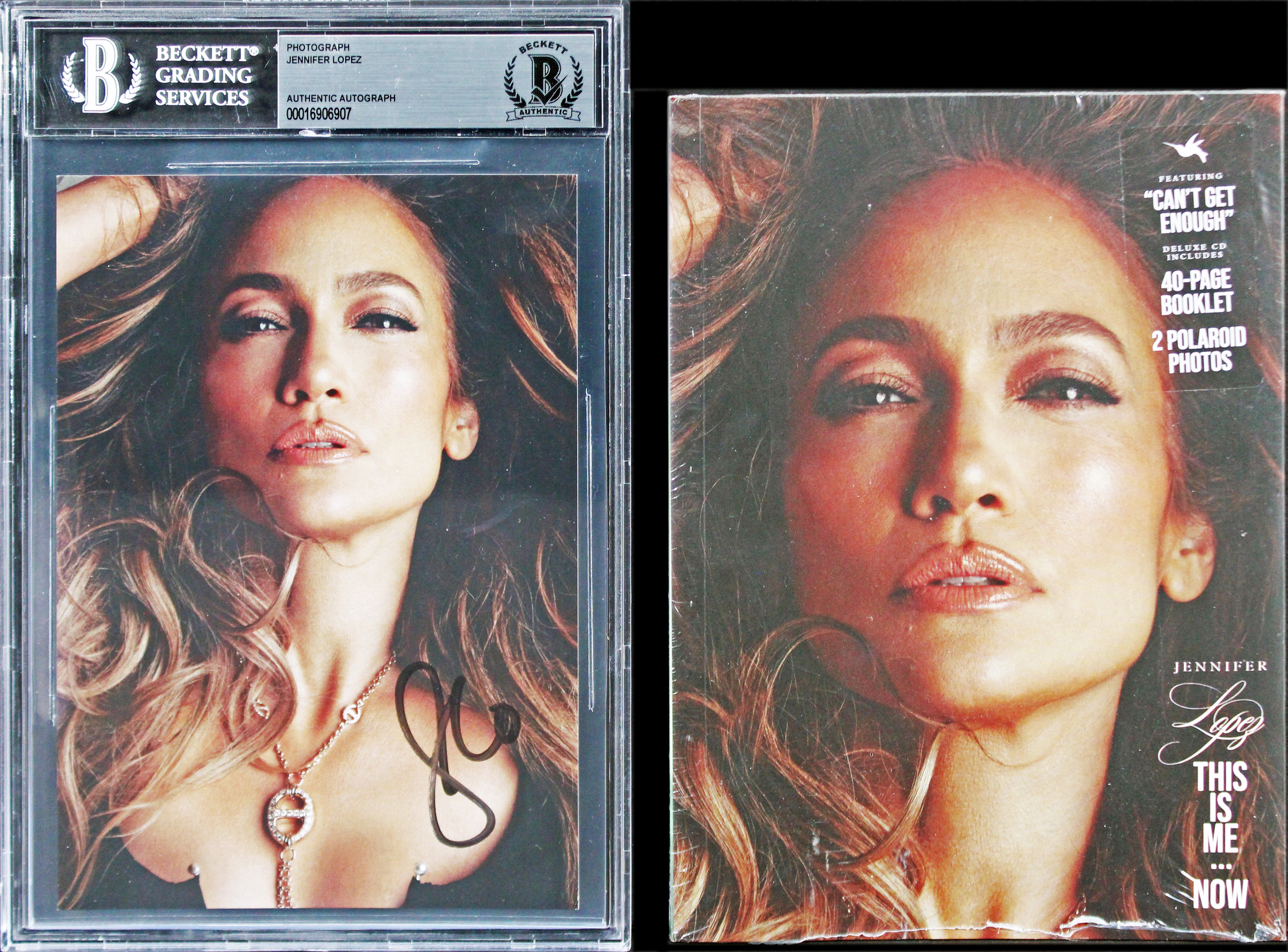 Jennifer Lopez Authentic Signed This Is Me...Now Cd Insert W/ Disk BAS Slabbed