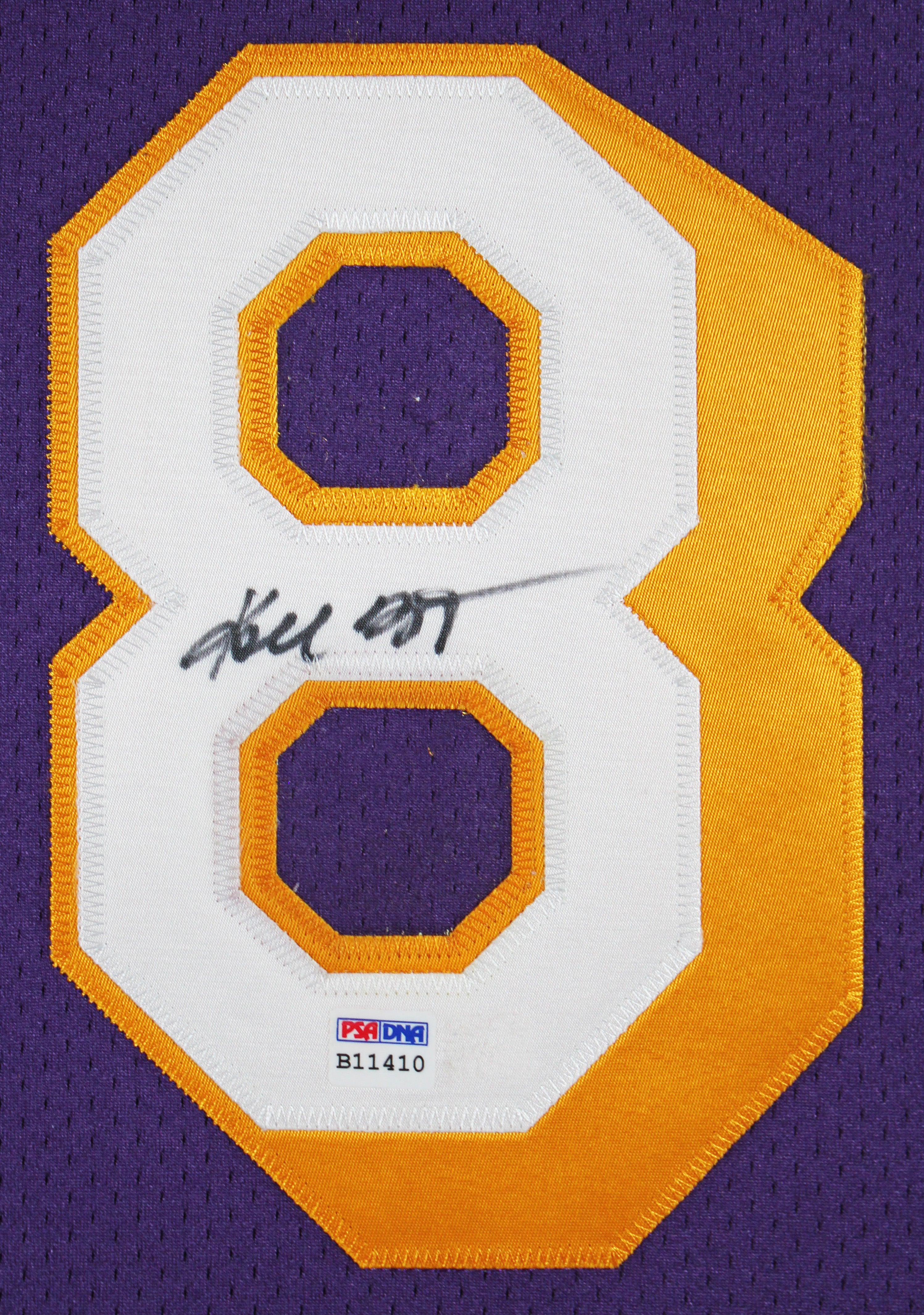 Lakers Kobe Bryant Signed Purple M&N 1996-97 HWC Framed Jersey PSA #B11410