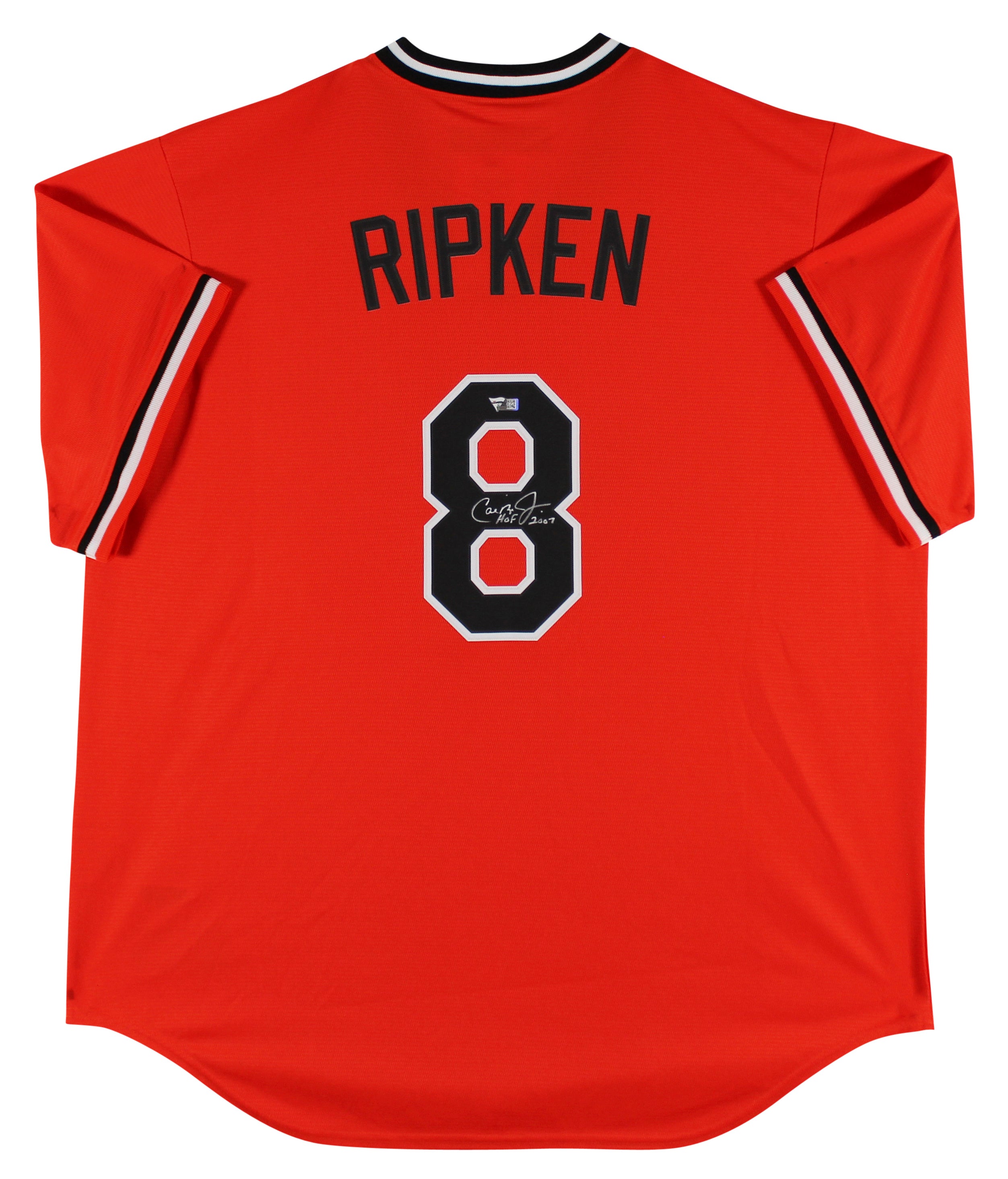 Orioles Cal Ripken Jr. "HOF 2007" Signed Orange Nike Jersey Fanatics #B511861