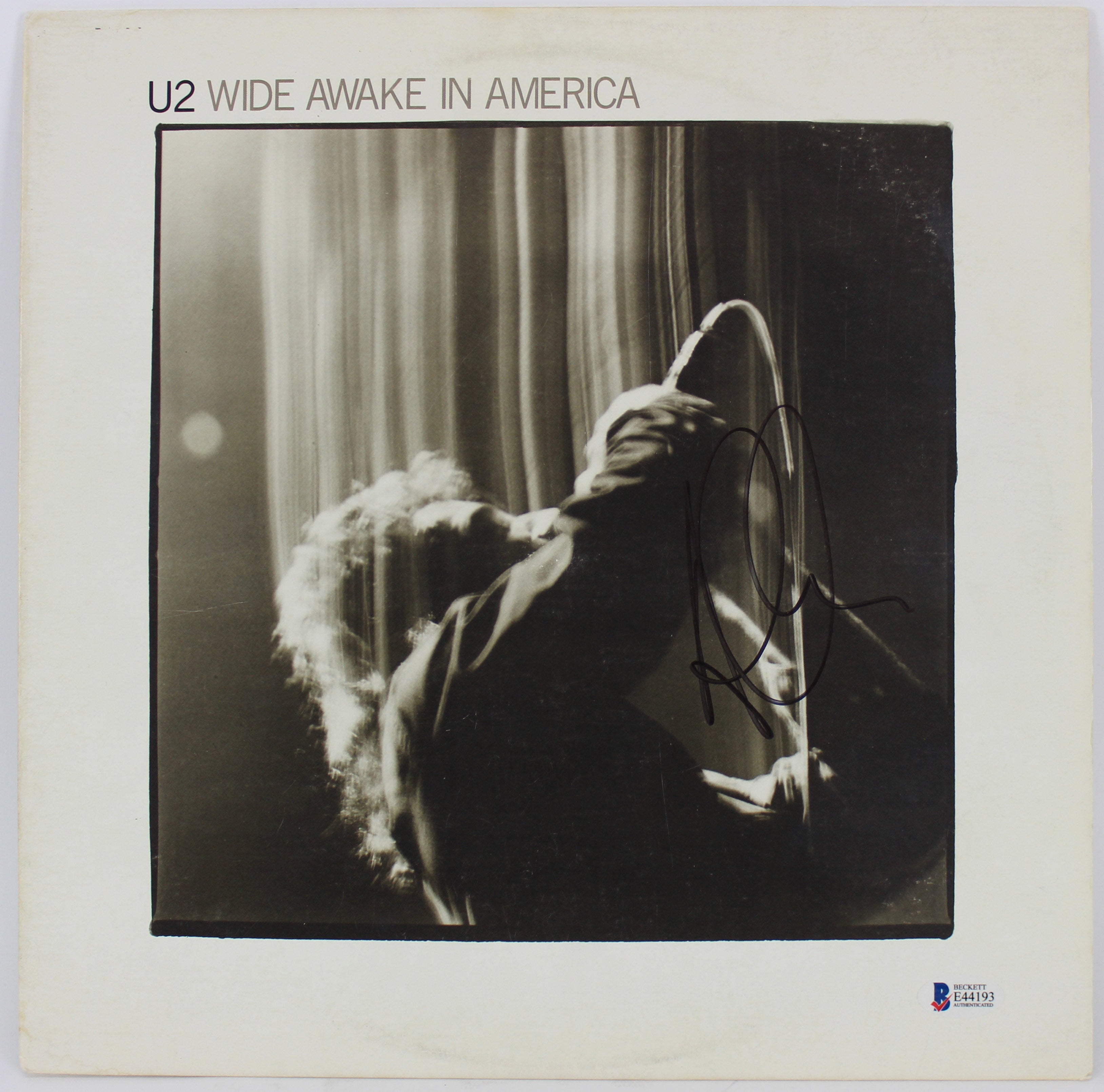 Adam Clayton U2 Signed Wide Awake In America Album Cover W/ Vinyl BAS #E44193