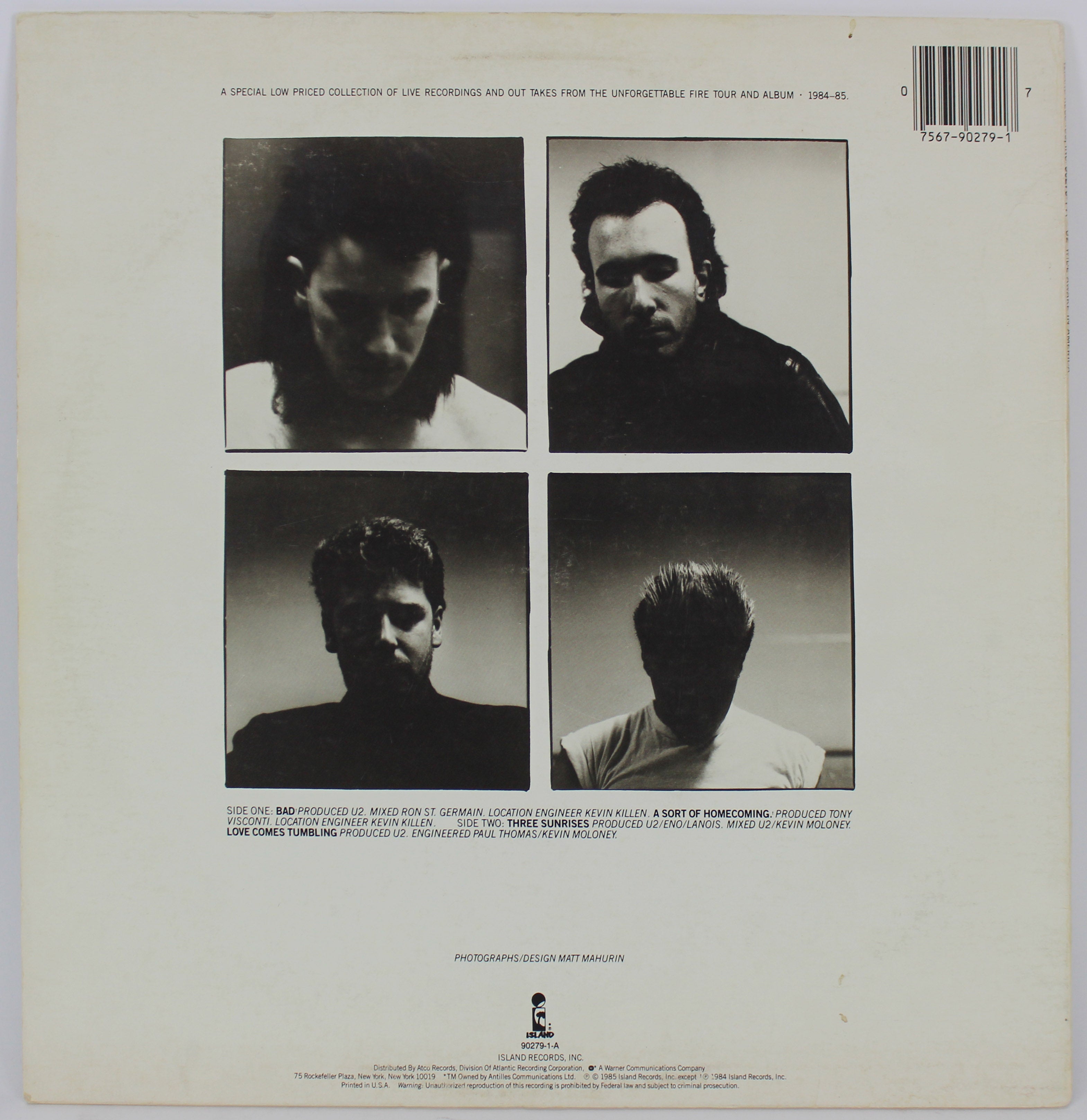 Adam Clayton U2 Signed Wide Awake In America Album Cover W/ Vinyl BAS #E44193