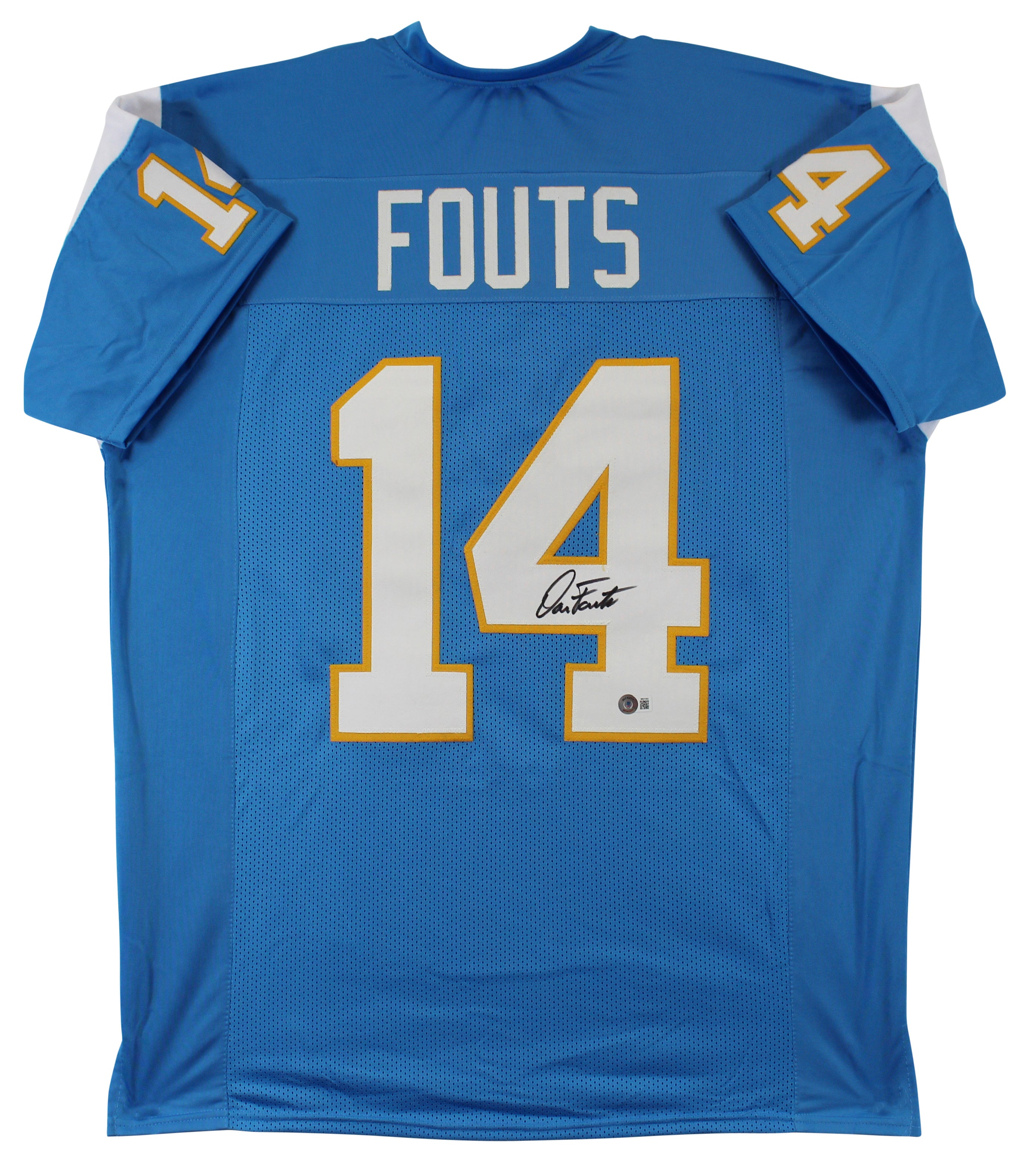 Dan Fouts Authentic Signed Powder Blue Pro Style Jersey BAS Witnessed