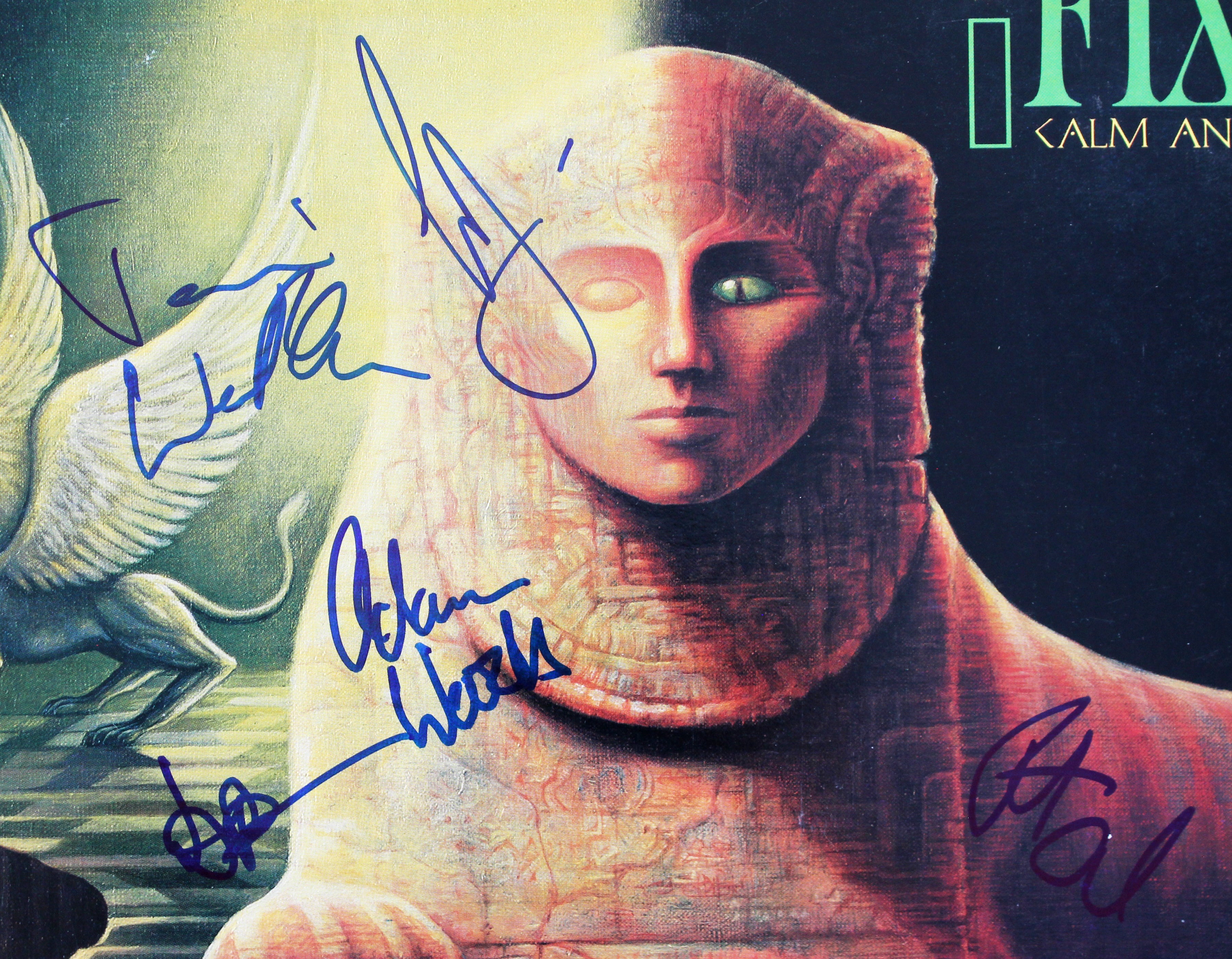 The Fixx (5) Curnin, Woods, Greenall, West-Oram &  Brown Signed Album Cover BAS