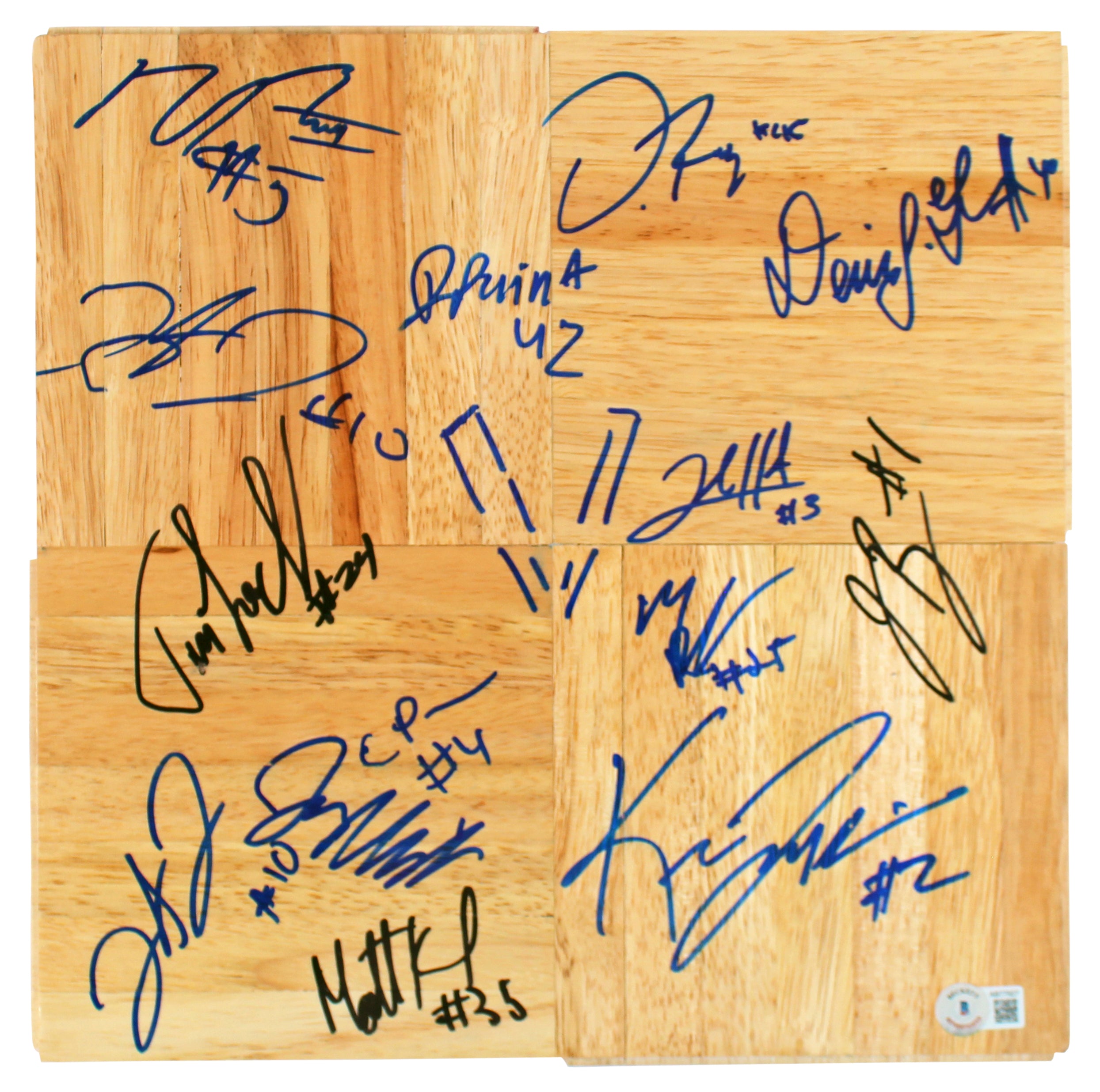 2015-16 Villanova (14) Wright, Bridges +12 Signed 12x12 Floorboard BAS #AB77927