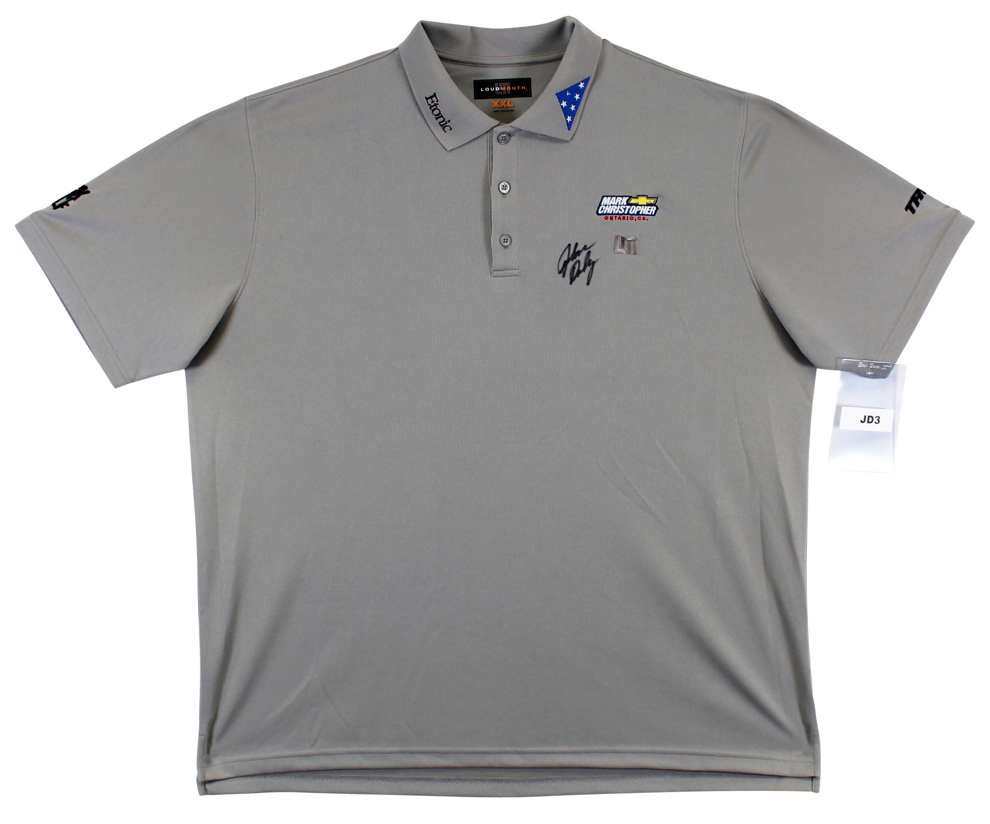 John Daly Authentic Signed Match Worn Gray Loudmouth Polo Shirt BAS #BH00338