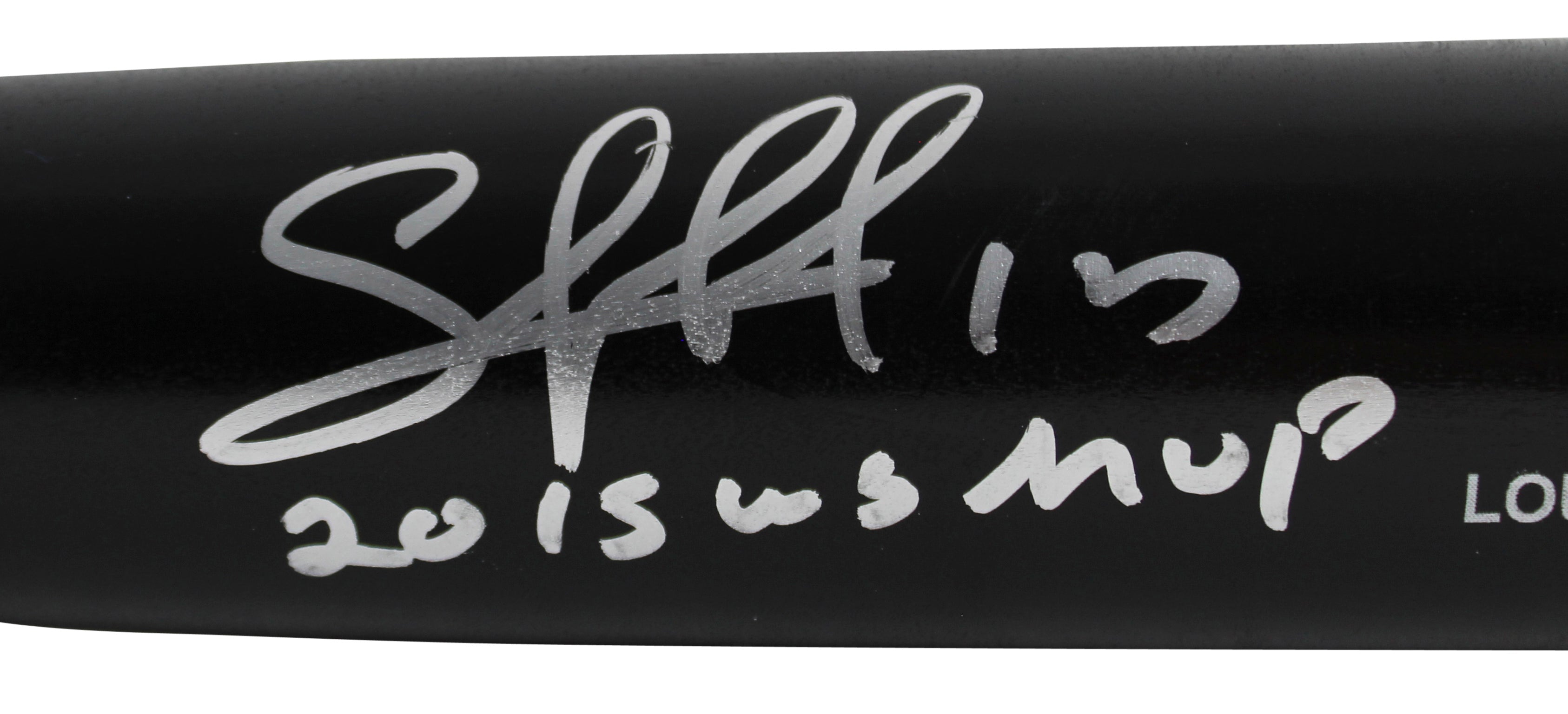 Royals Salvador Perez "2015 WS MVP" Signed Black Louisville Slugger Bat BAS Wit