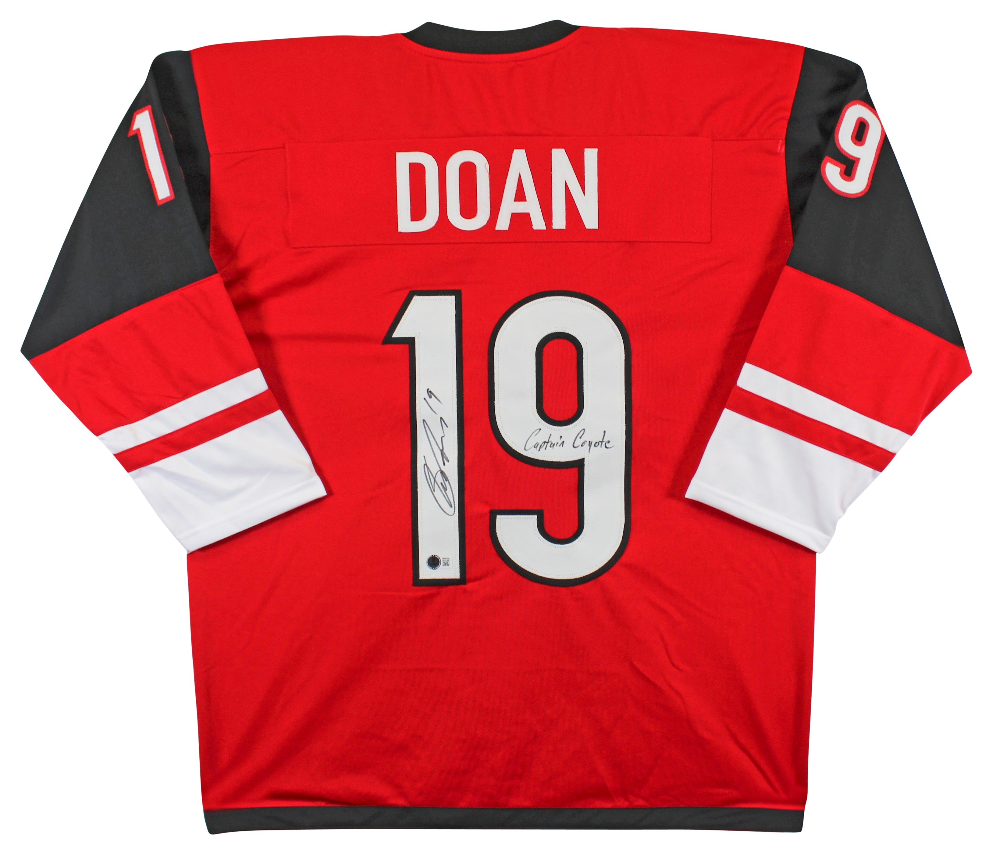 Shane Doan "Captain Coyote" Authentic Signed Red Pro Style Jersey BAS Witnessed