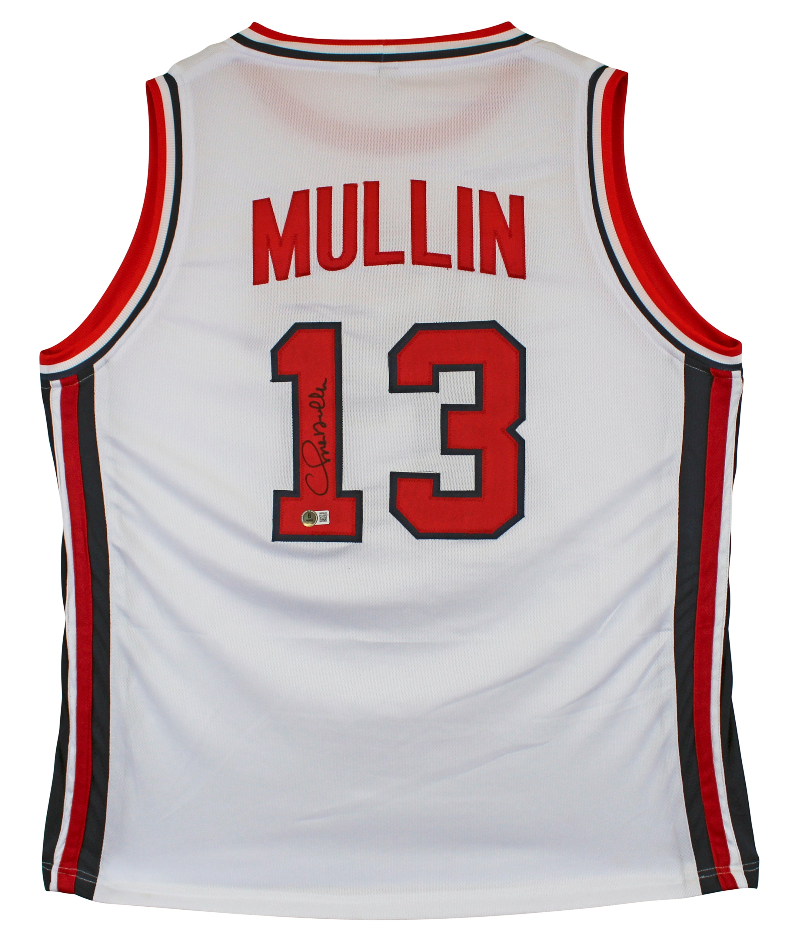 Chris Mullin Team USA Authentic Signed White Pro Style Jersey BAS Witnessed