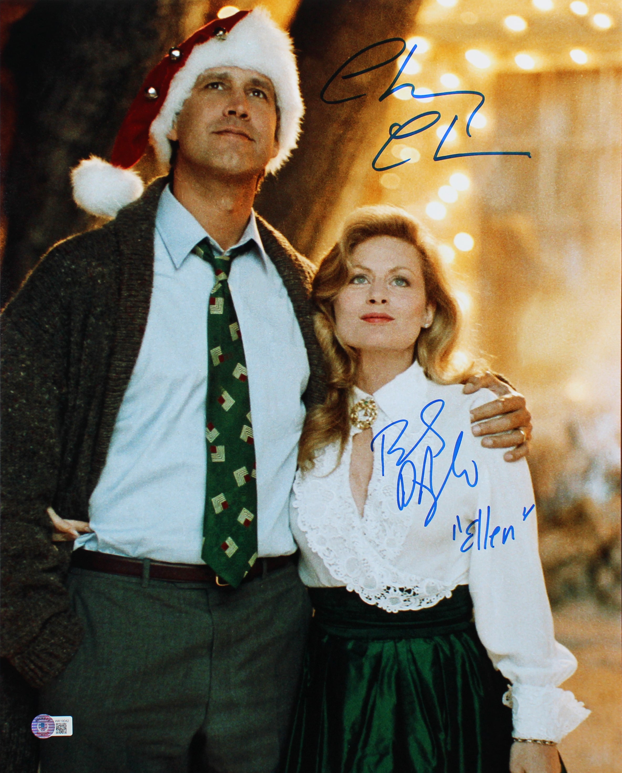 Chevy Chase & Beverly D'Angelo Christmas Vacation Signed 16x20 Photo BAS Wit 1