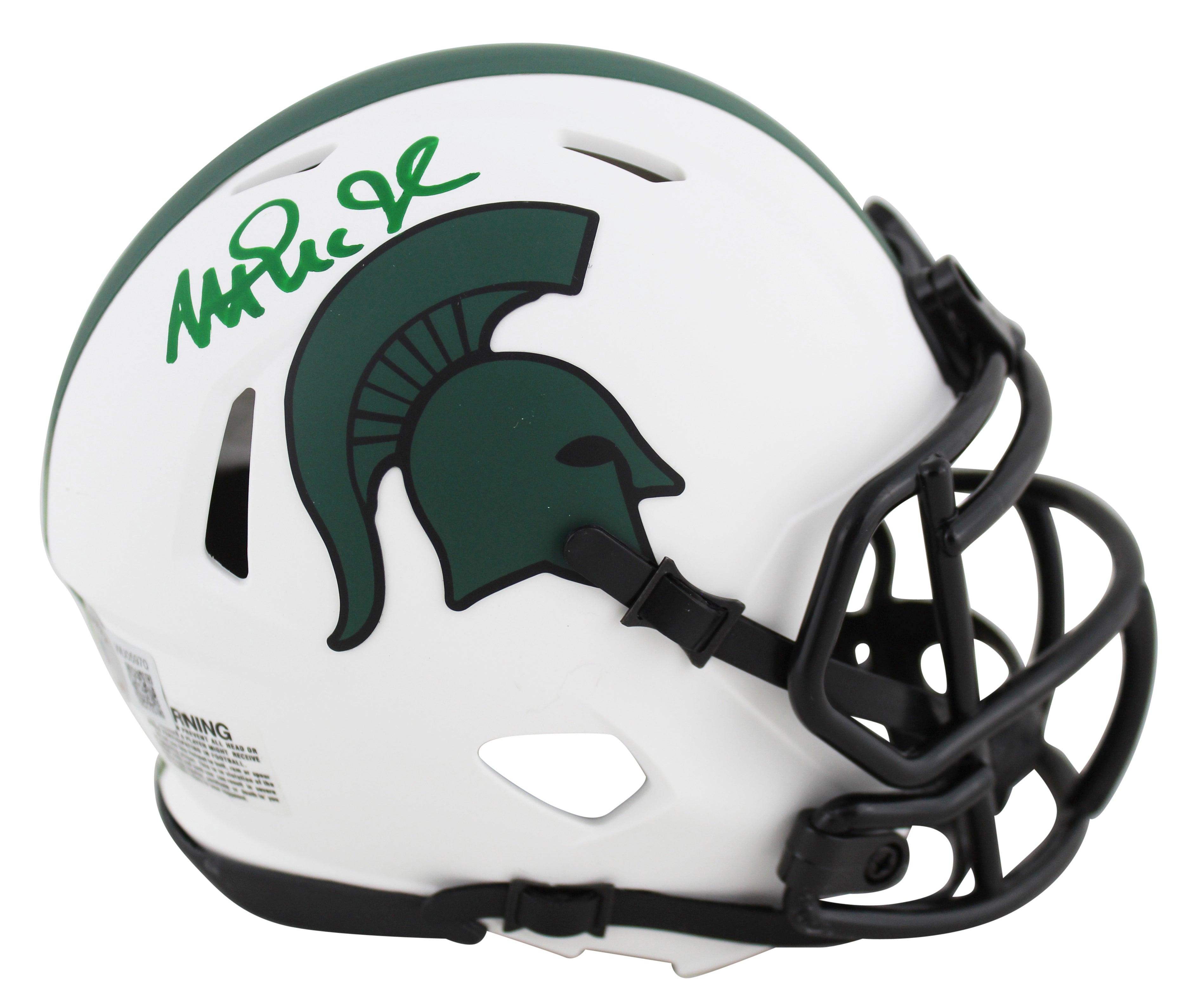 Michigan State Magic Johnson Signed Lunar Speed Mini Helmet BAS Witnessed