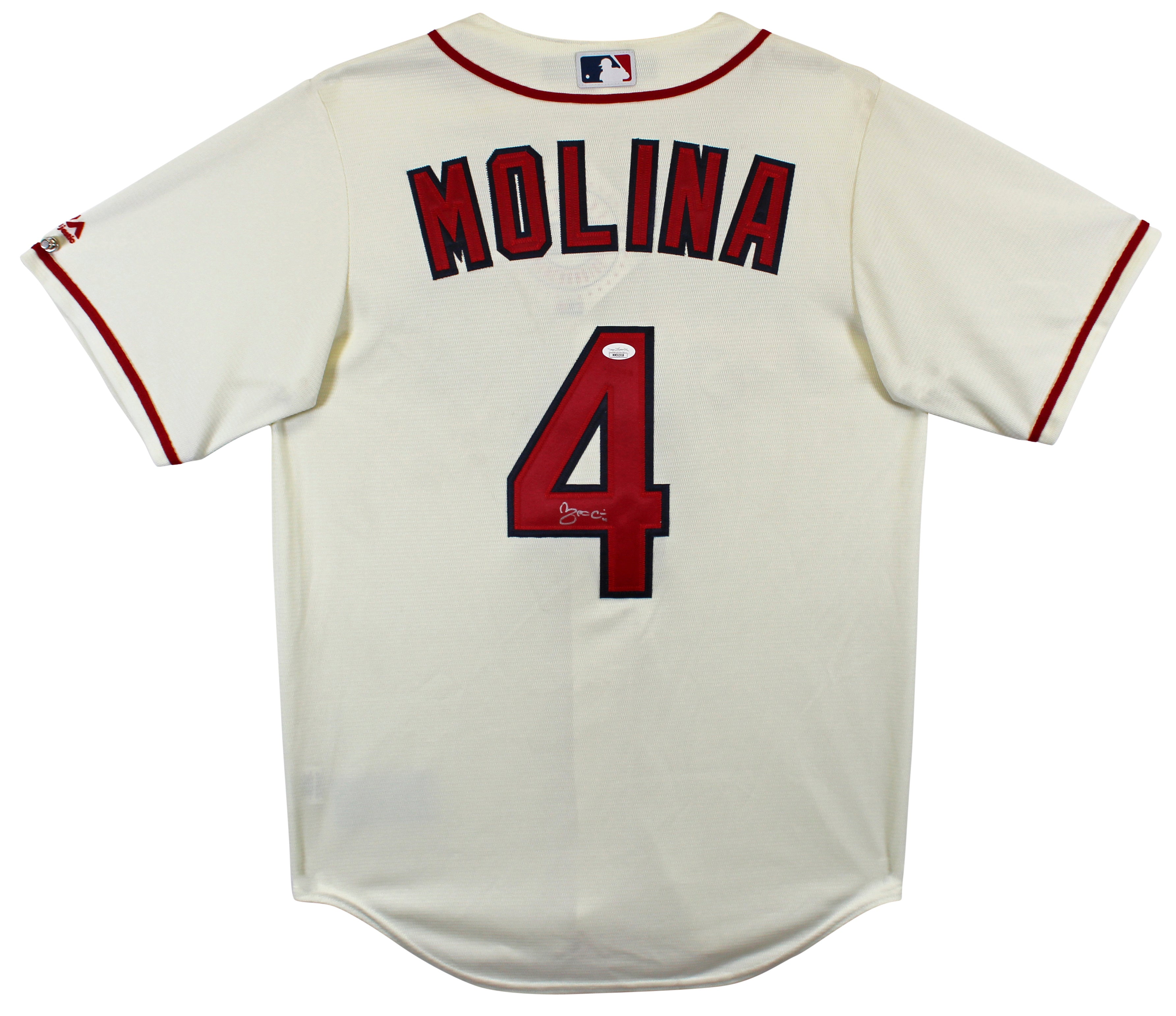 Cardinals Yadier Molina Signed Cream Majestic Cool Base Jersey JSA #MM32318