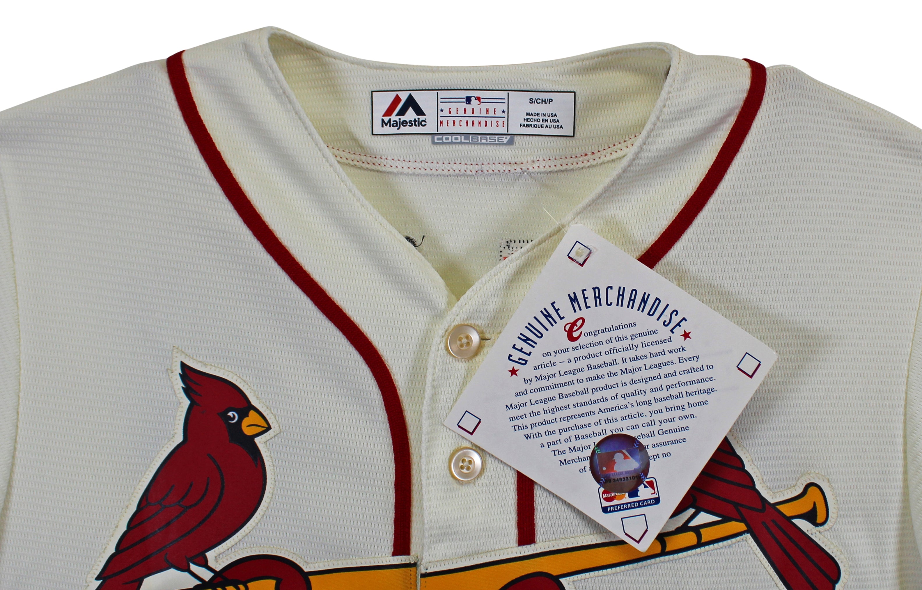 Cardinals Yadier Molina Signed Cream Majestic Cool Base Jersey JSA #MM32318