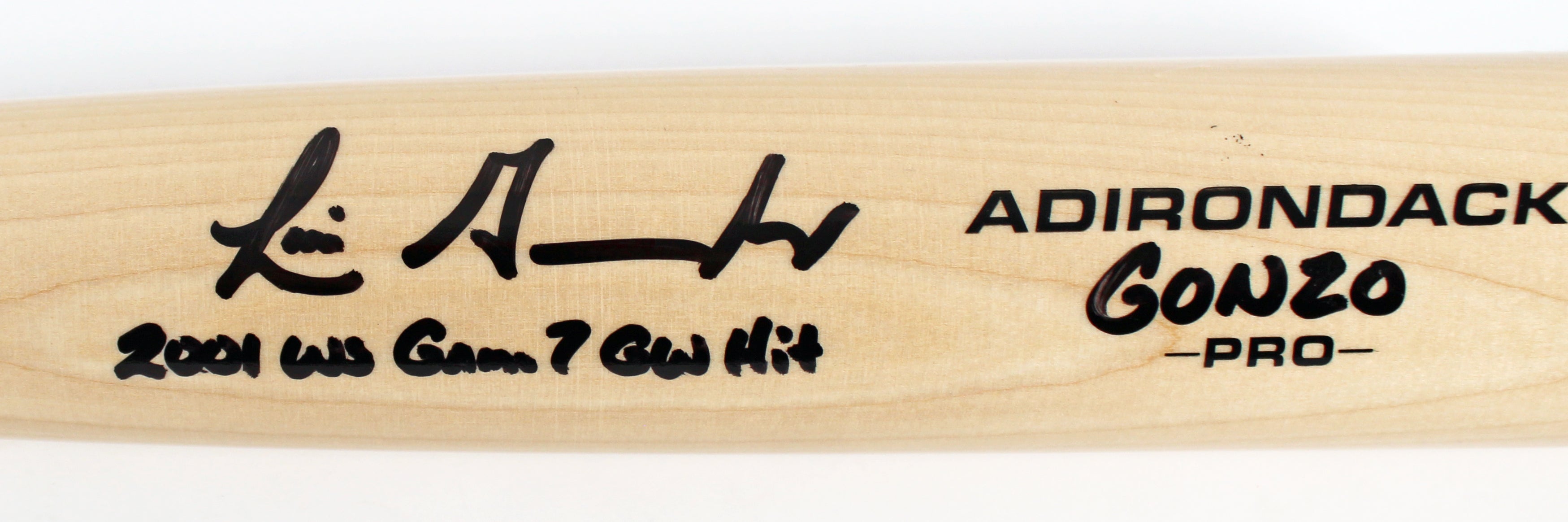 D-Backs Luis Gonzalez "2x Insc" Signed Blonde Rawlings Baseball Bat BAS Witness