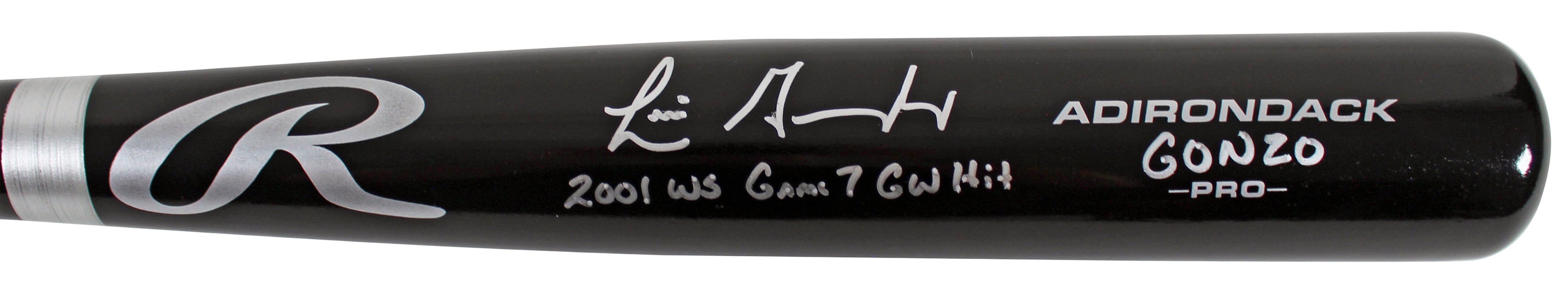 D-Backs Luis Gonzalez "2x Insc" Signed Black Rawlings Baseball Bat BAS Witnessed