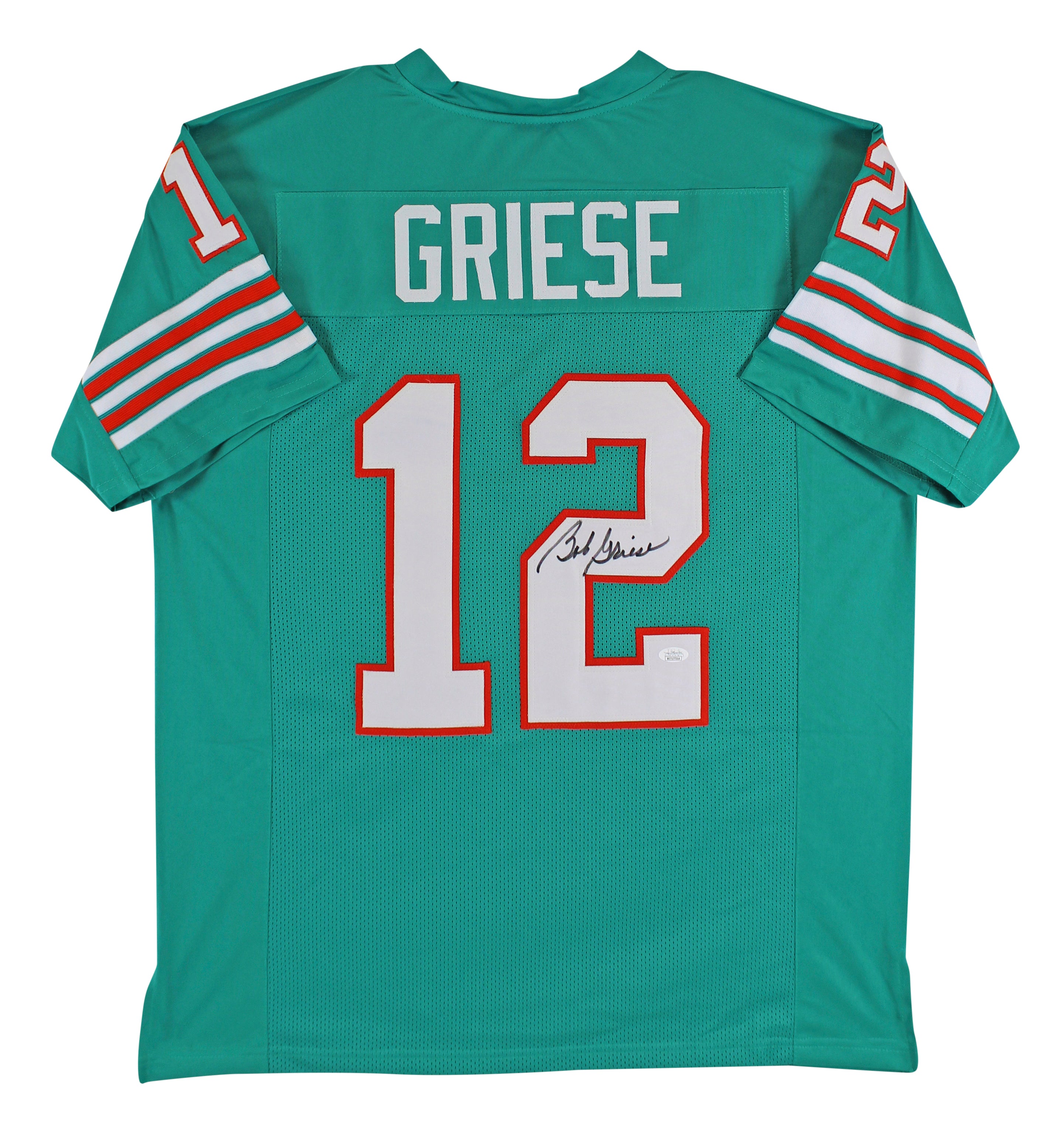 Bob Griese Authentic Signed Teal Pro Style Jersey Autographed JSA Witness